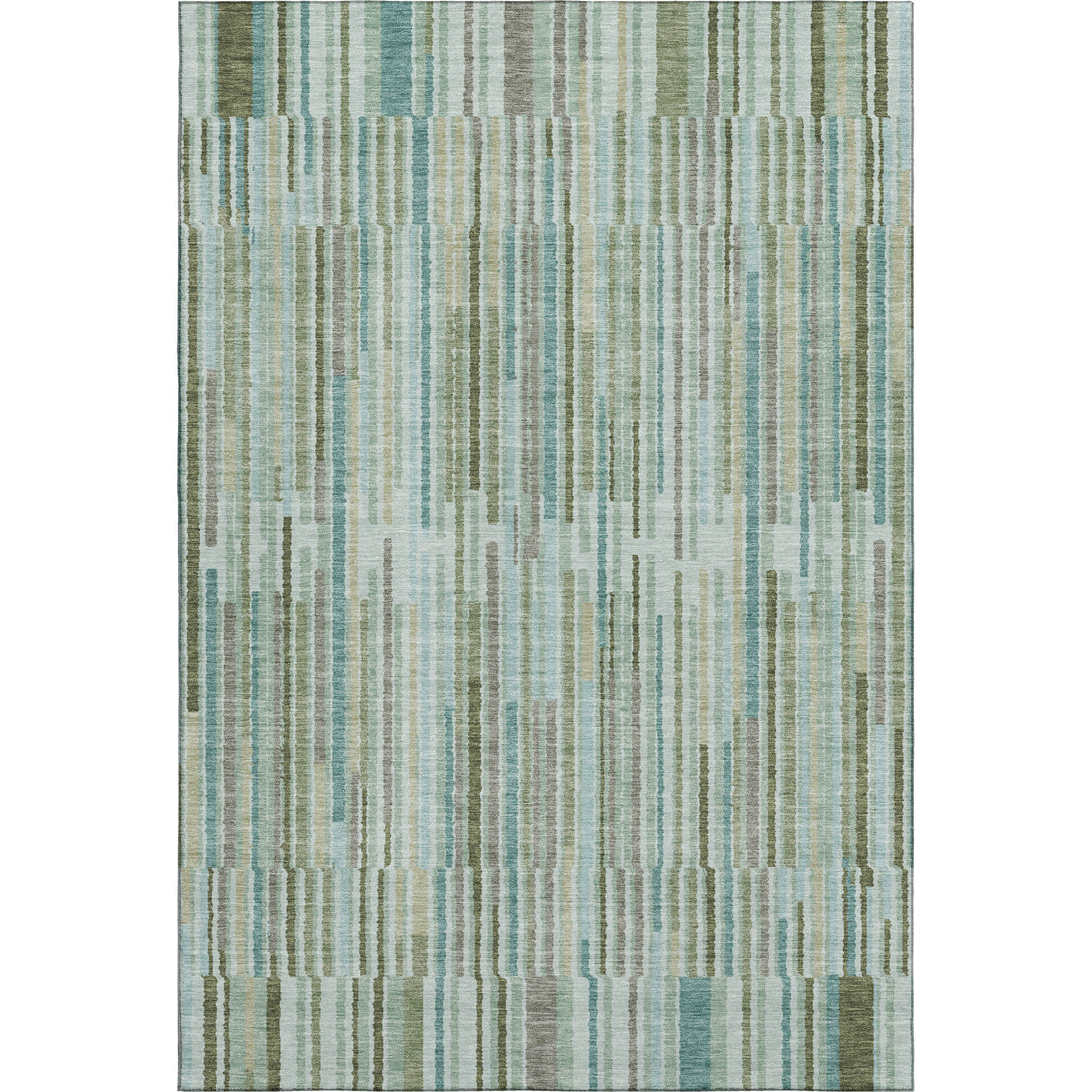 Cusco Machine Washable Transitional Aloe Green Rug 2'6" x 3'10" #shape_Rectangle