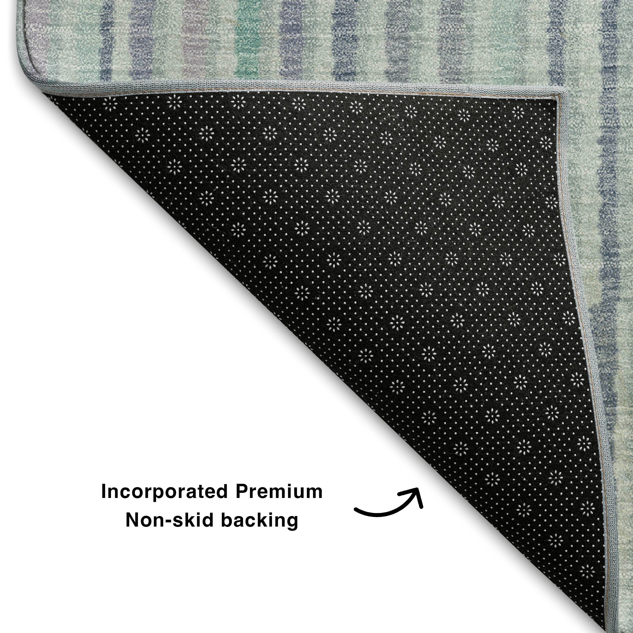 Cusco Machine Washable Transitional Mint Green Rug 1'8" x 2'6" #shape_Rectangle