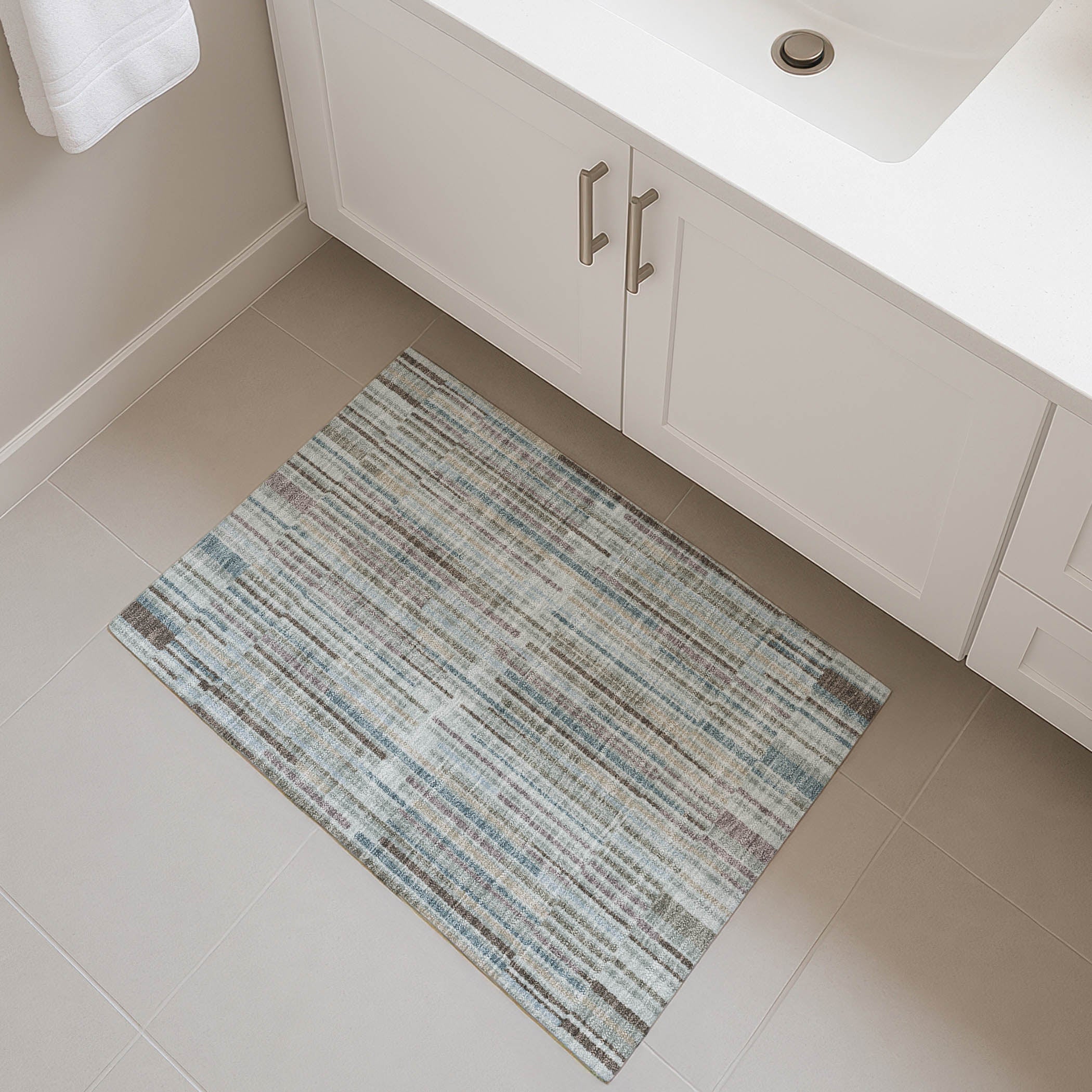 Cusco Machine Washable Transitional Teal Rug 1'8" x 2'6" #shape_Rectangle