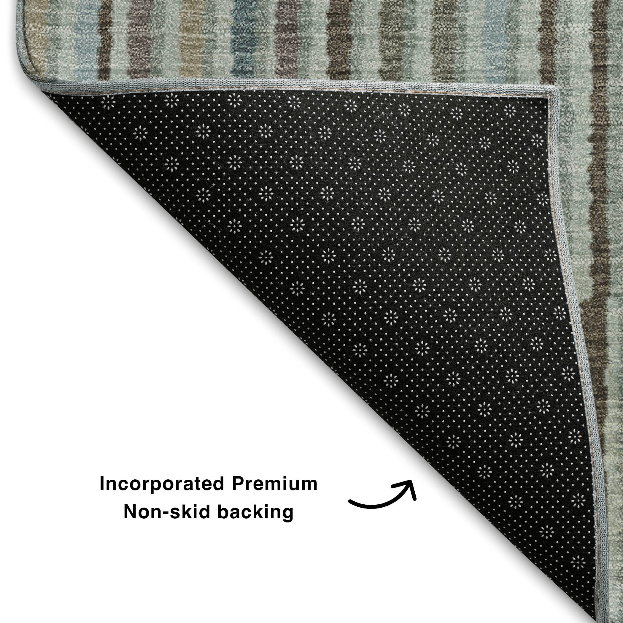 Cusco Machine Washable Transitional Teal Rug 1'8" x 2'6" #shape_Rectangle