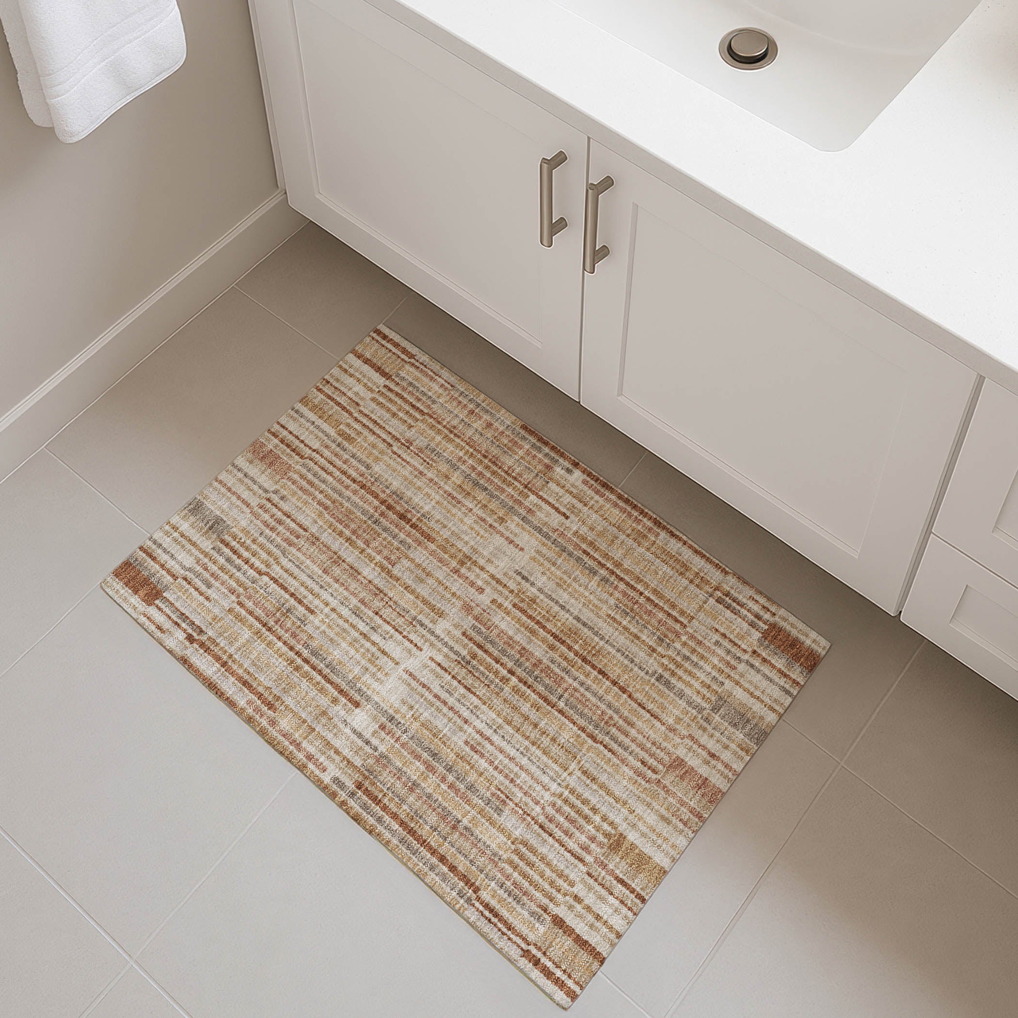 Cusco Machine Washable Transitional Terracotta Orange Rug 1'8" x 2'6" #shape_Rectangle