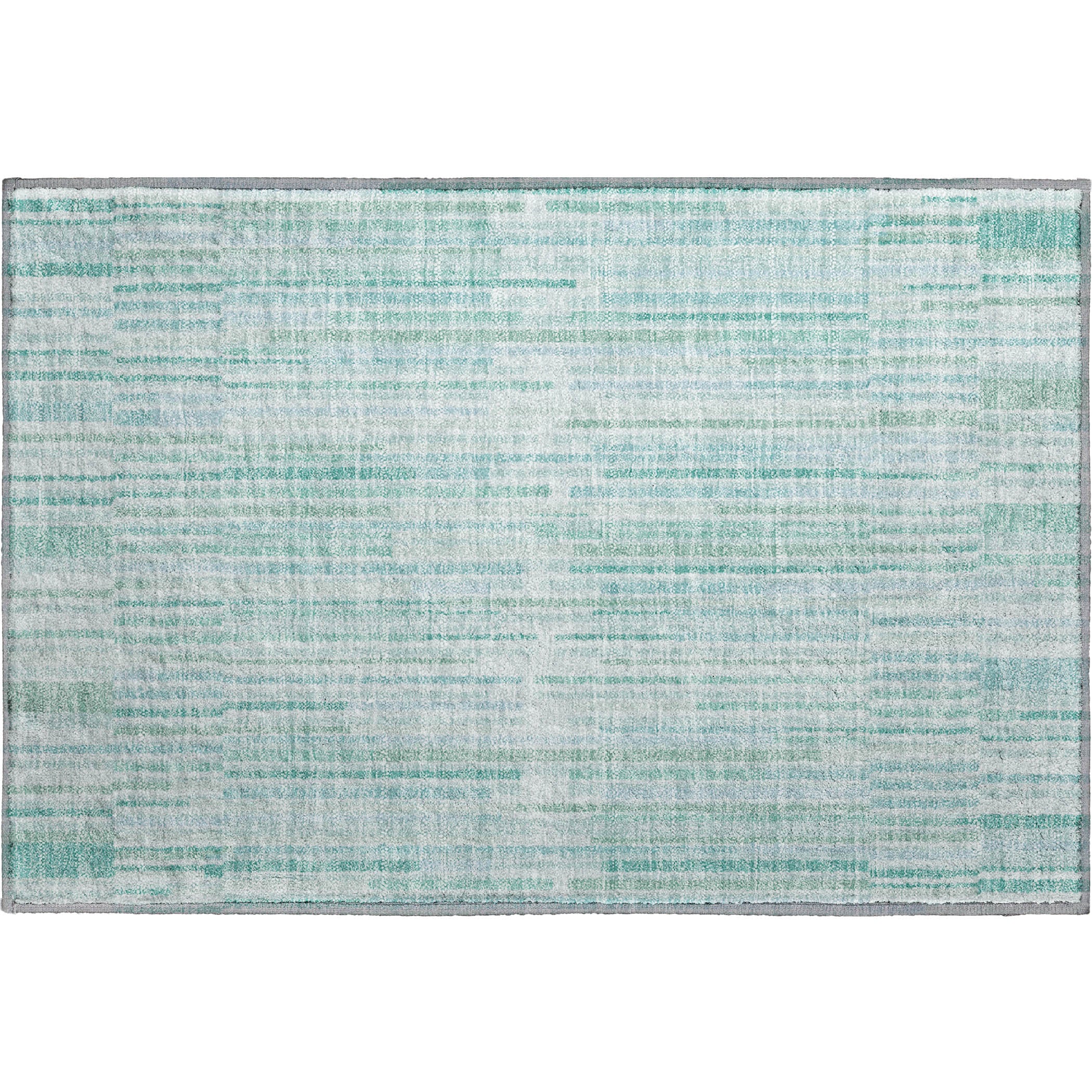 Cusco Machine Washable Transitional Turquoise Teal Rug 1'8" x 2'6" #shape_Rectangle