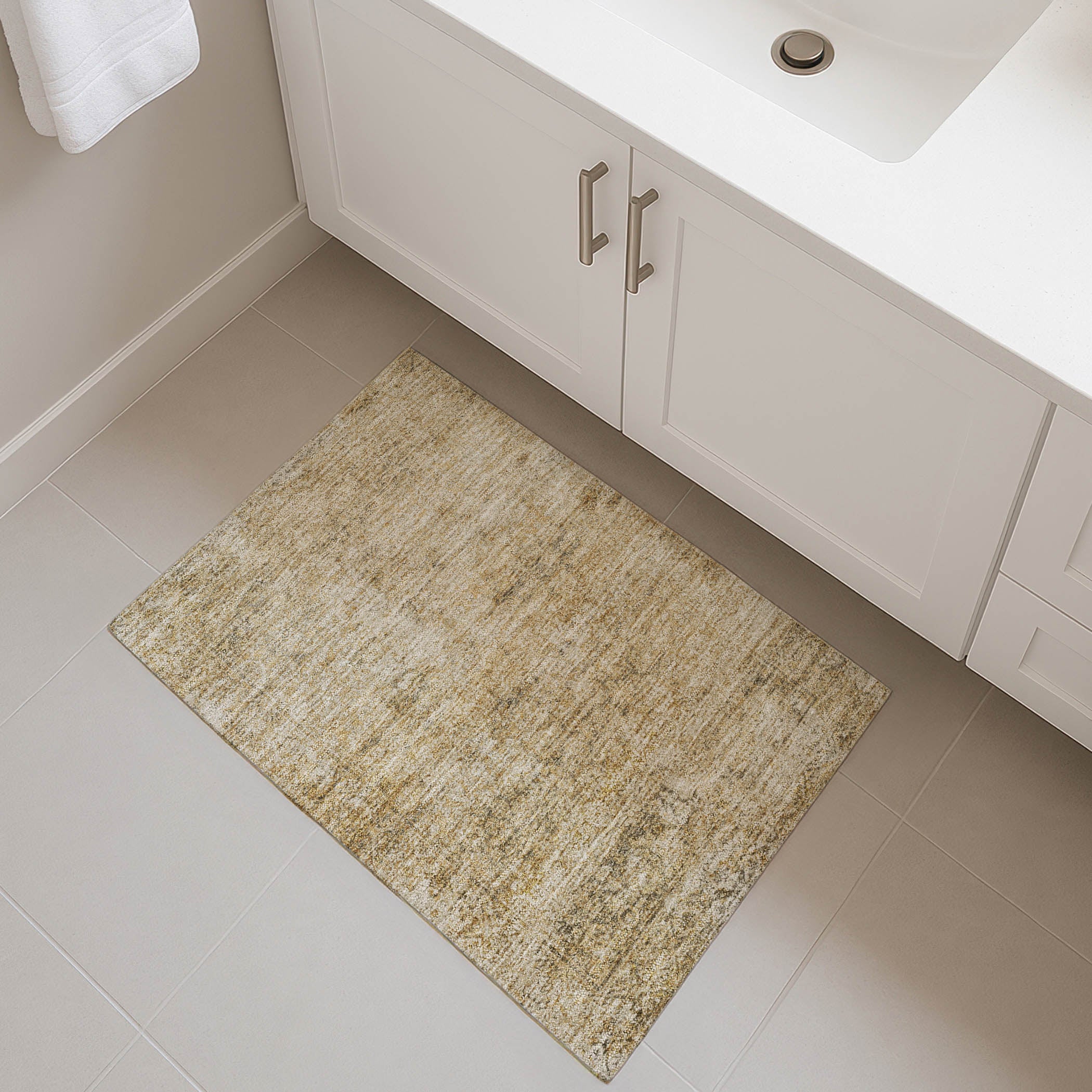 Dubrovnik Machine Washable Traditional Copper Orange Rug 1'8" x 2'6" #shape_Rectangle