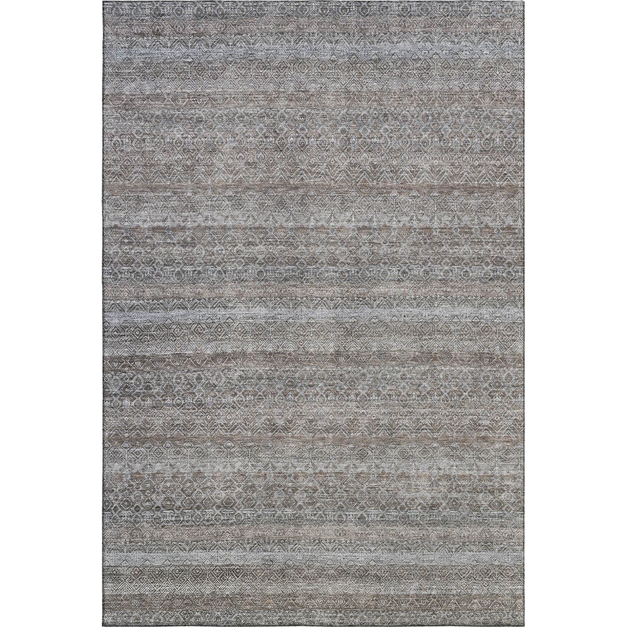 Rome Machine Washable Transitional Brown Rug 2'6" x 3'10" #shape_Rectangle