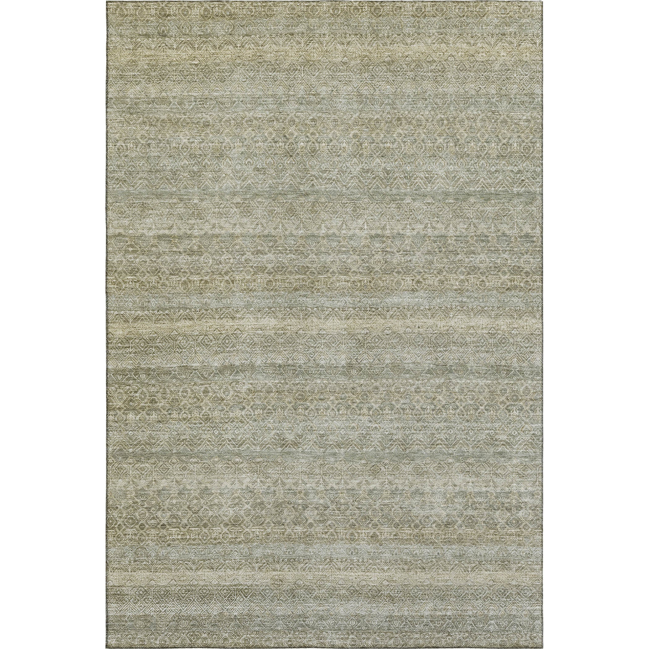 Rome Machine Washable Transitional Linen Ivory Rug 2'6" x 3'10" #shape_Rectangle