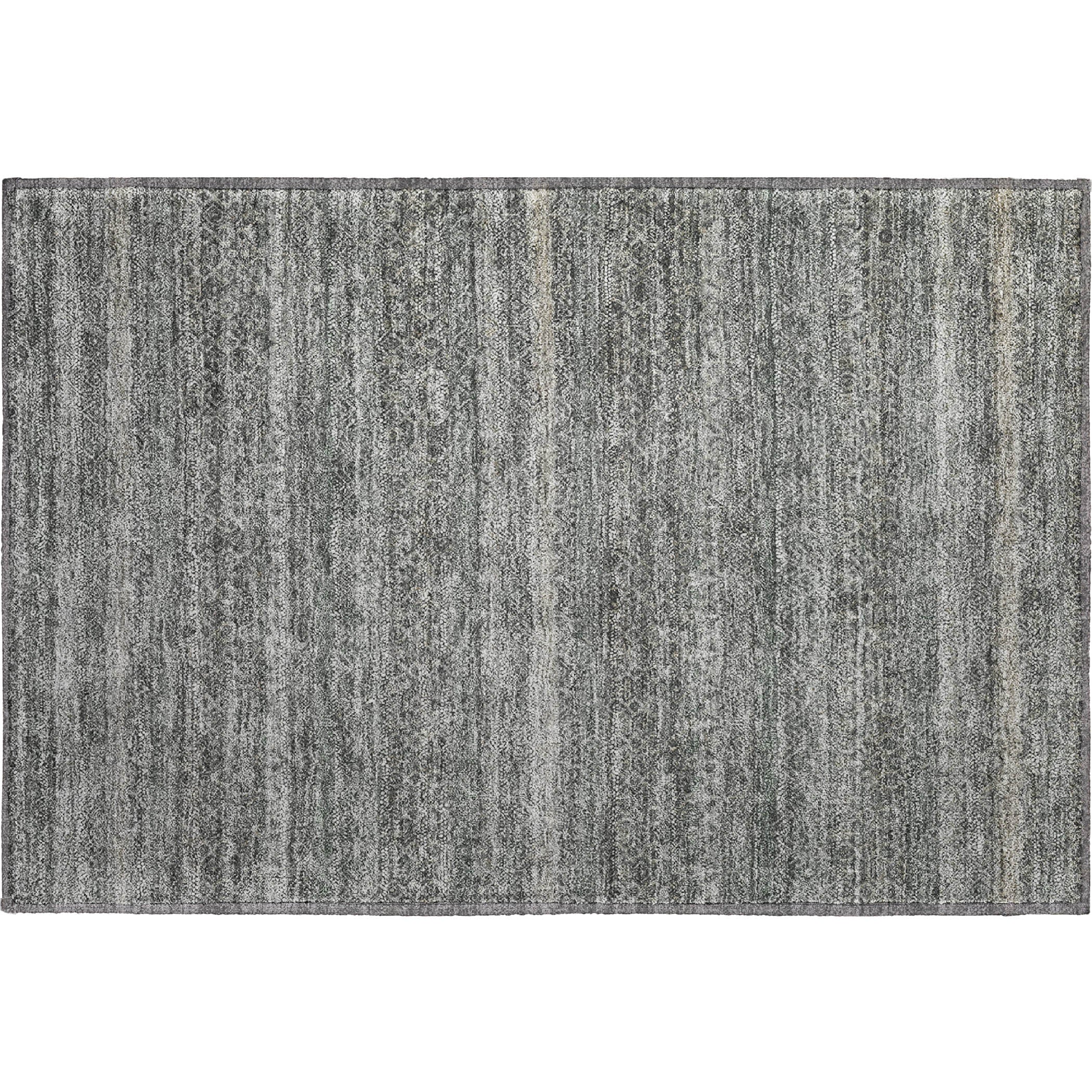 Rome Machine Washable Transitional Pewter Gray Rug 1'8" x 2'6" #shape_Rectangle
