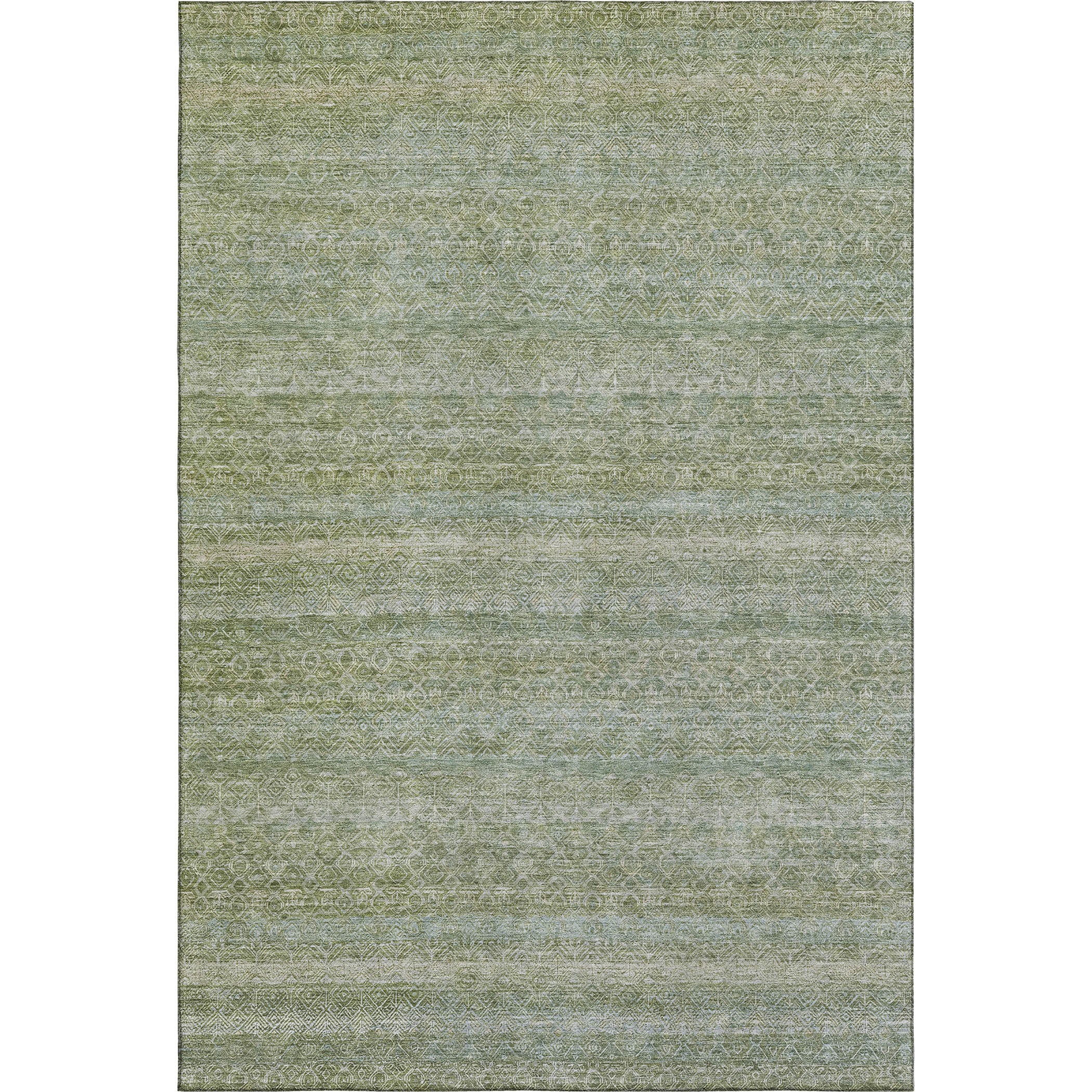 Rome Machine Washable Transitional Sage Green Rug 2'6" x 3'10" #shape_Rectangle