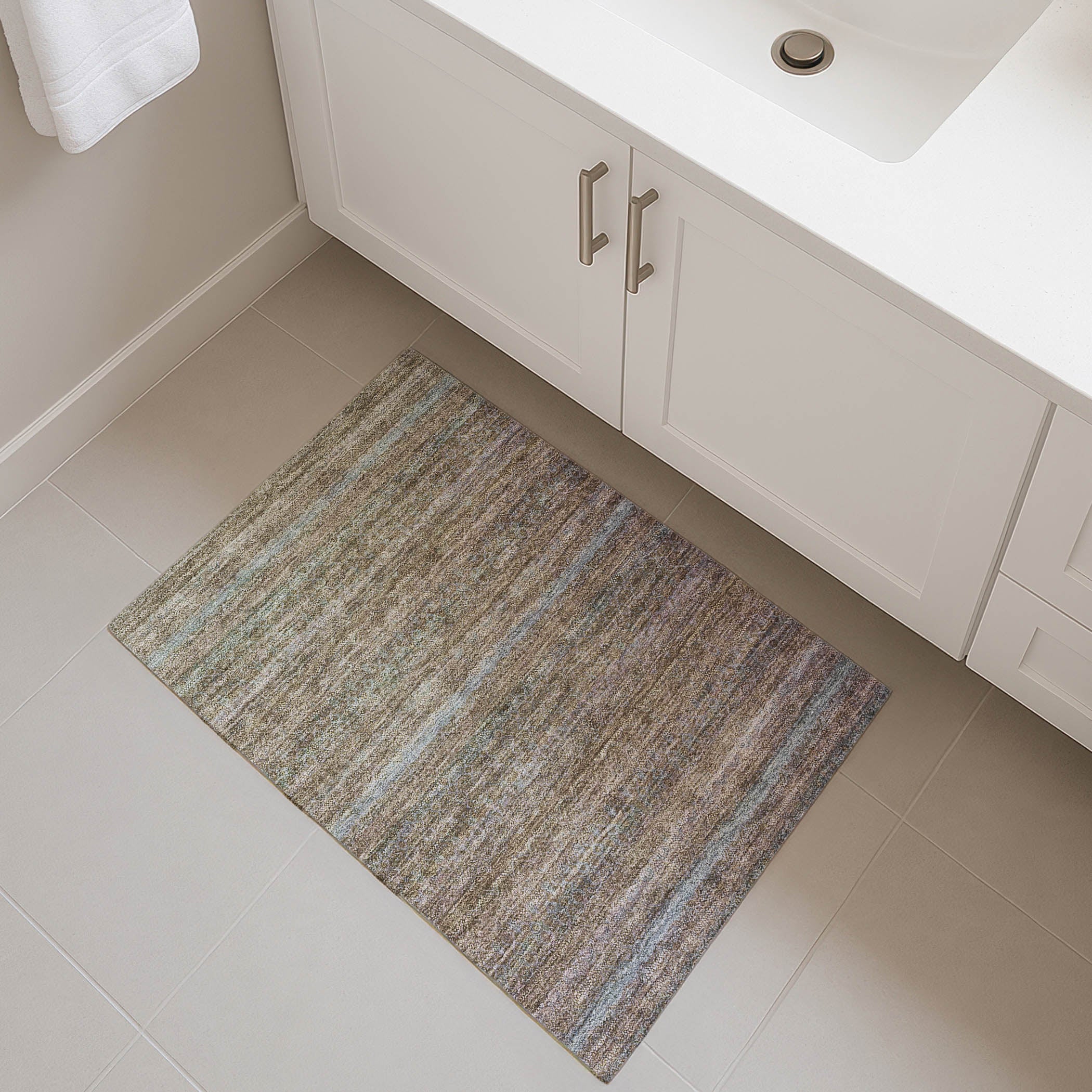 Dubrovnik Machine Washable Transitional Brown Rug 1'8" x 2'6" #shape_Rectangle