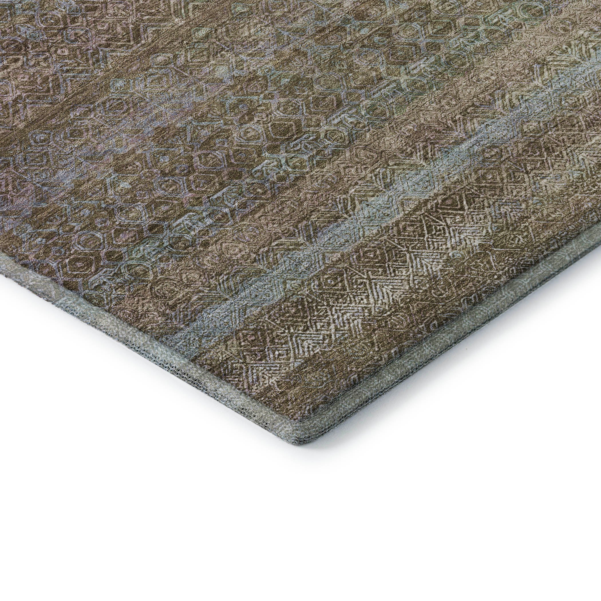 Dubrovnik Machine Washable Transitional Brown Rug 1'8" x 2'6" #shape_Rectangle