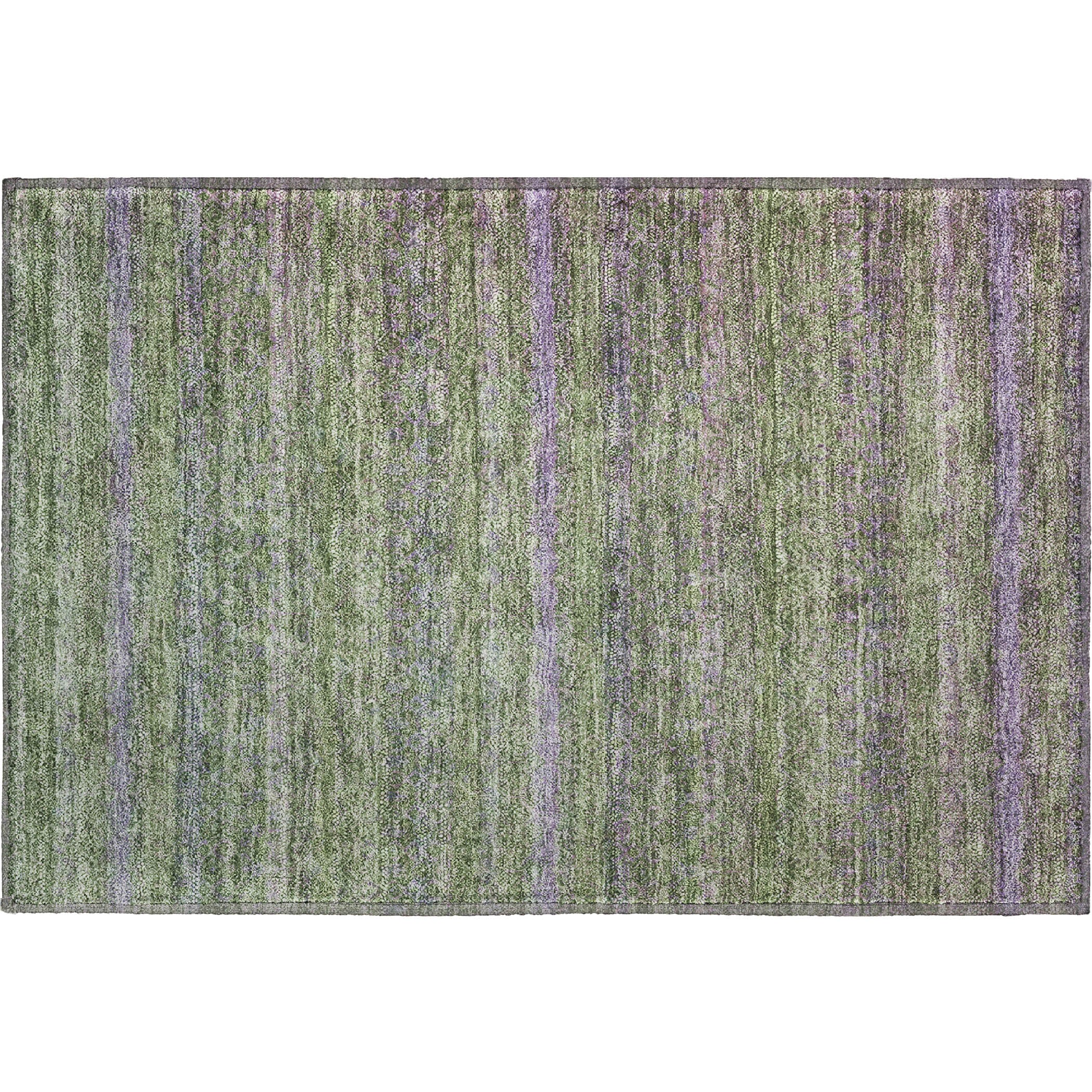 Dubrovnik Machine Washable Transitional Olive Green Rug 1'8" x 2'6" #shape_Rectangle