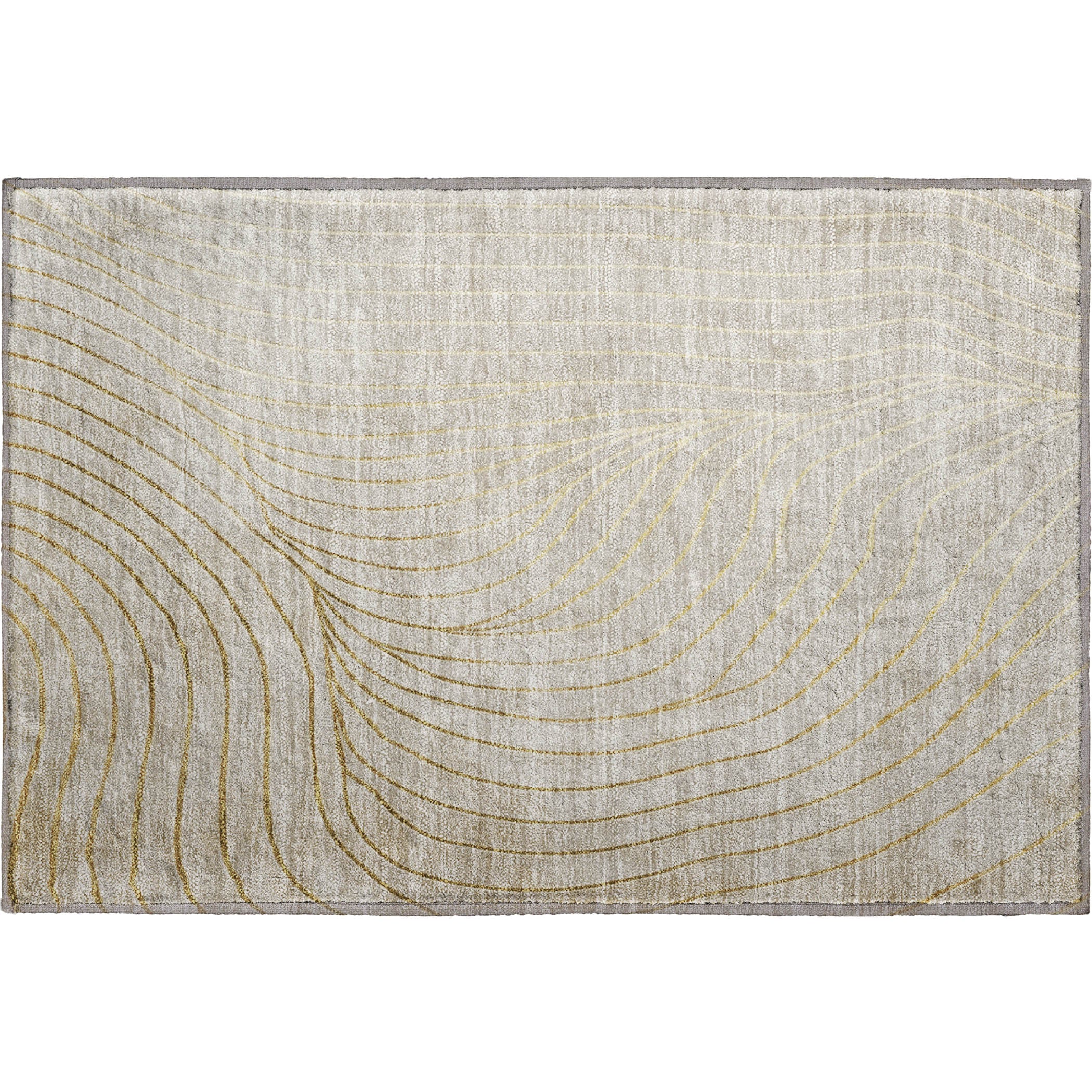 Bergen Machine Washable Transitional Beige Brown Rug 1'8" x 2'6" #shape_Rectangle