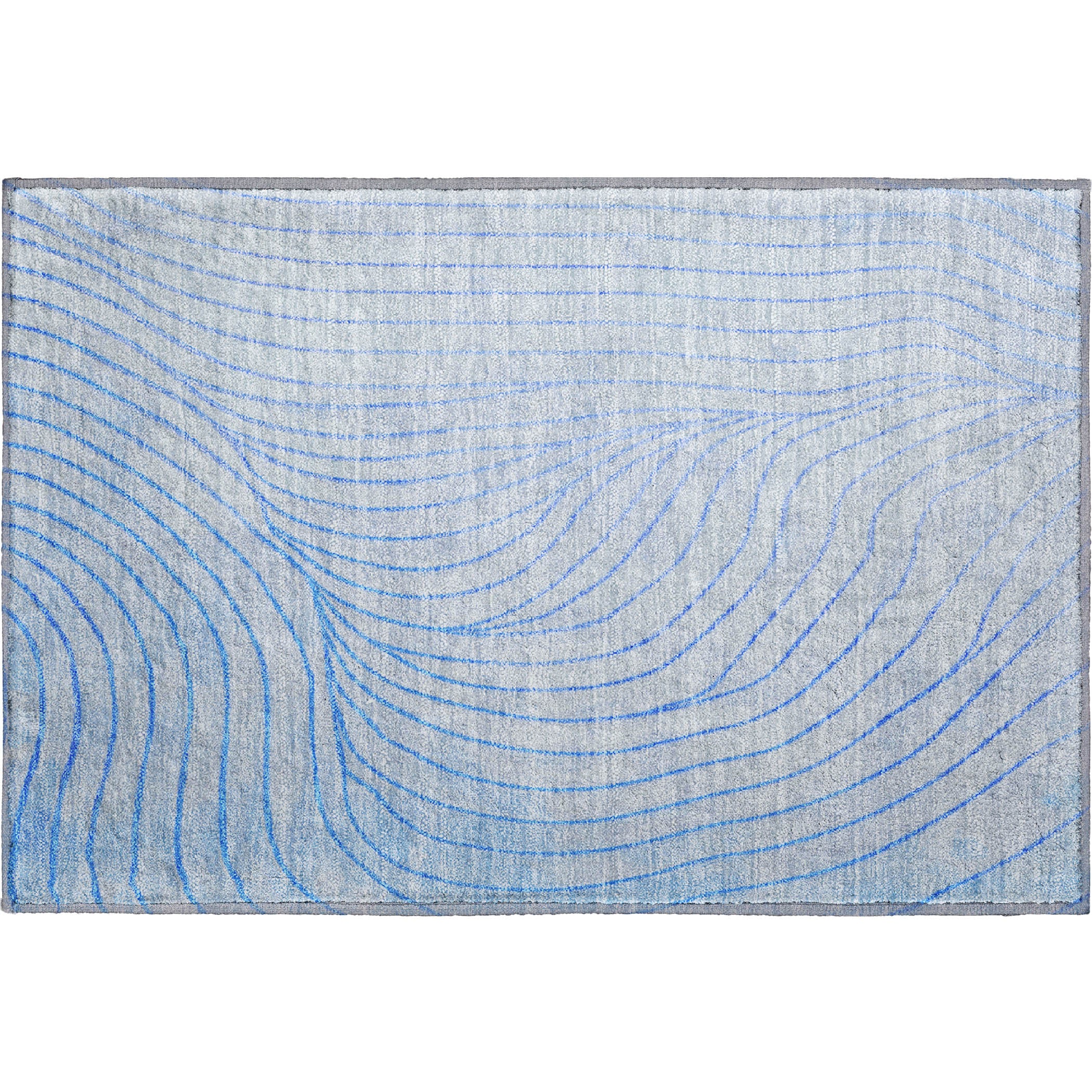 Bergen Machine Washable Transitional Blue Rug 1'8" x 2'6" #shape_Rectangle