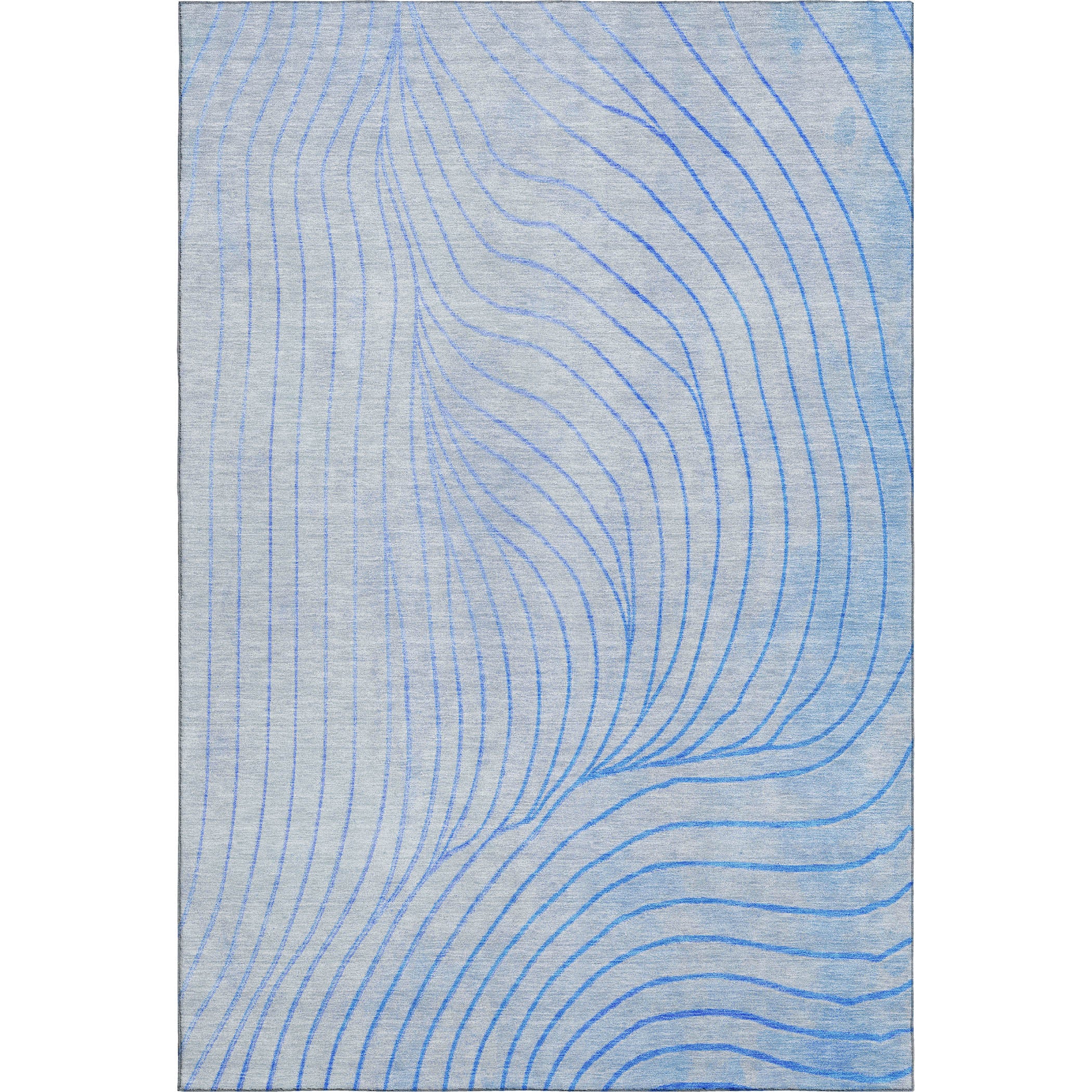Bergen Machine Washable Transitional Blue Rug 2'6" x 3'10" #shape_Rectangle