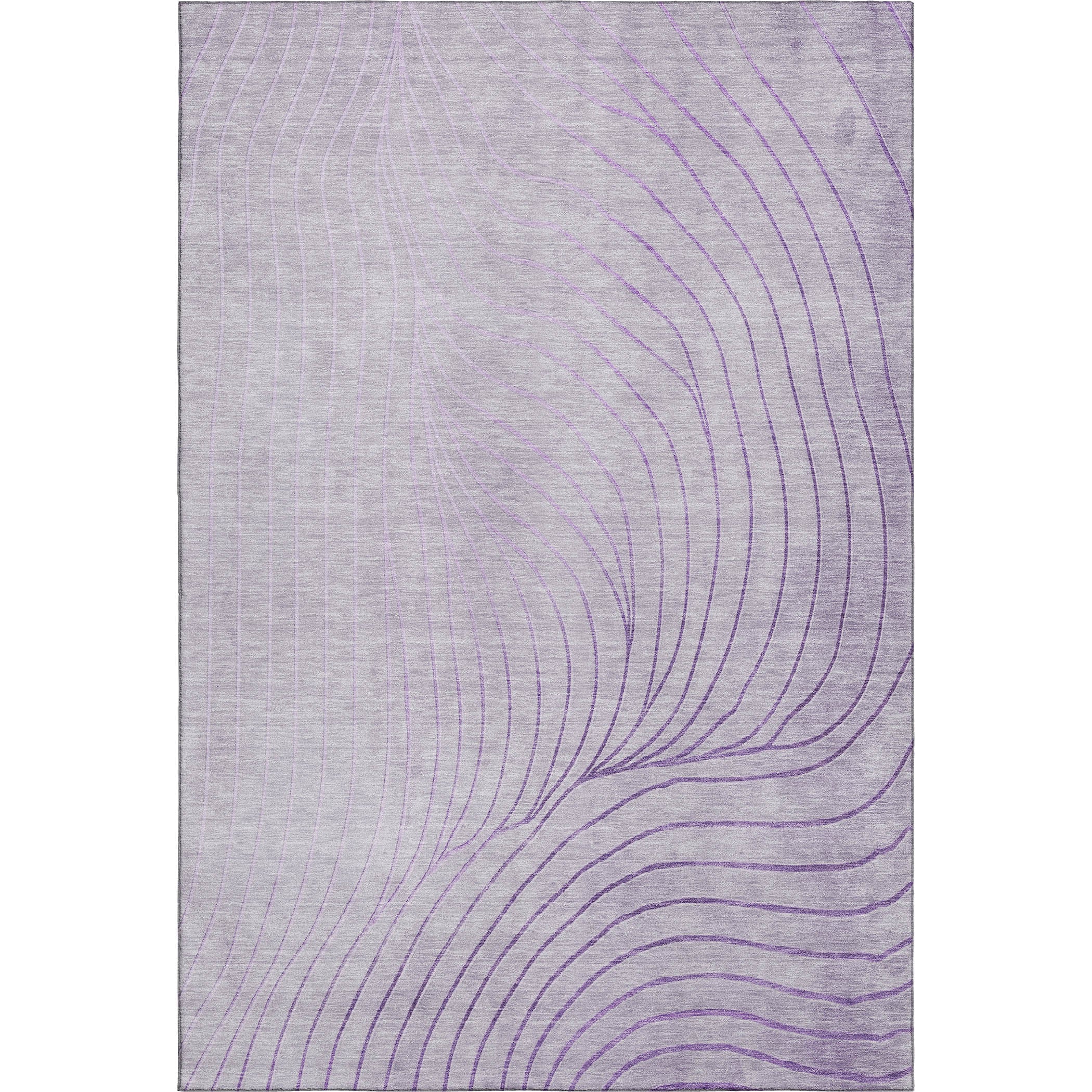 Bergen Machine Washable Transitional Lavender Purple Rug 2'6" x 3'10" #shape_Rectangle