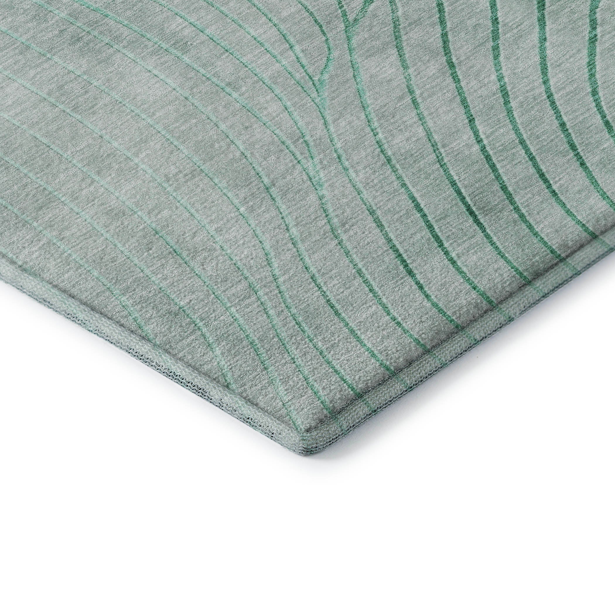 Bergen Machine Washable Transitional Mint Green Rug 1'8" x 2'6" #shape_Rectangle