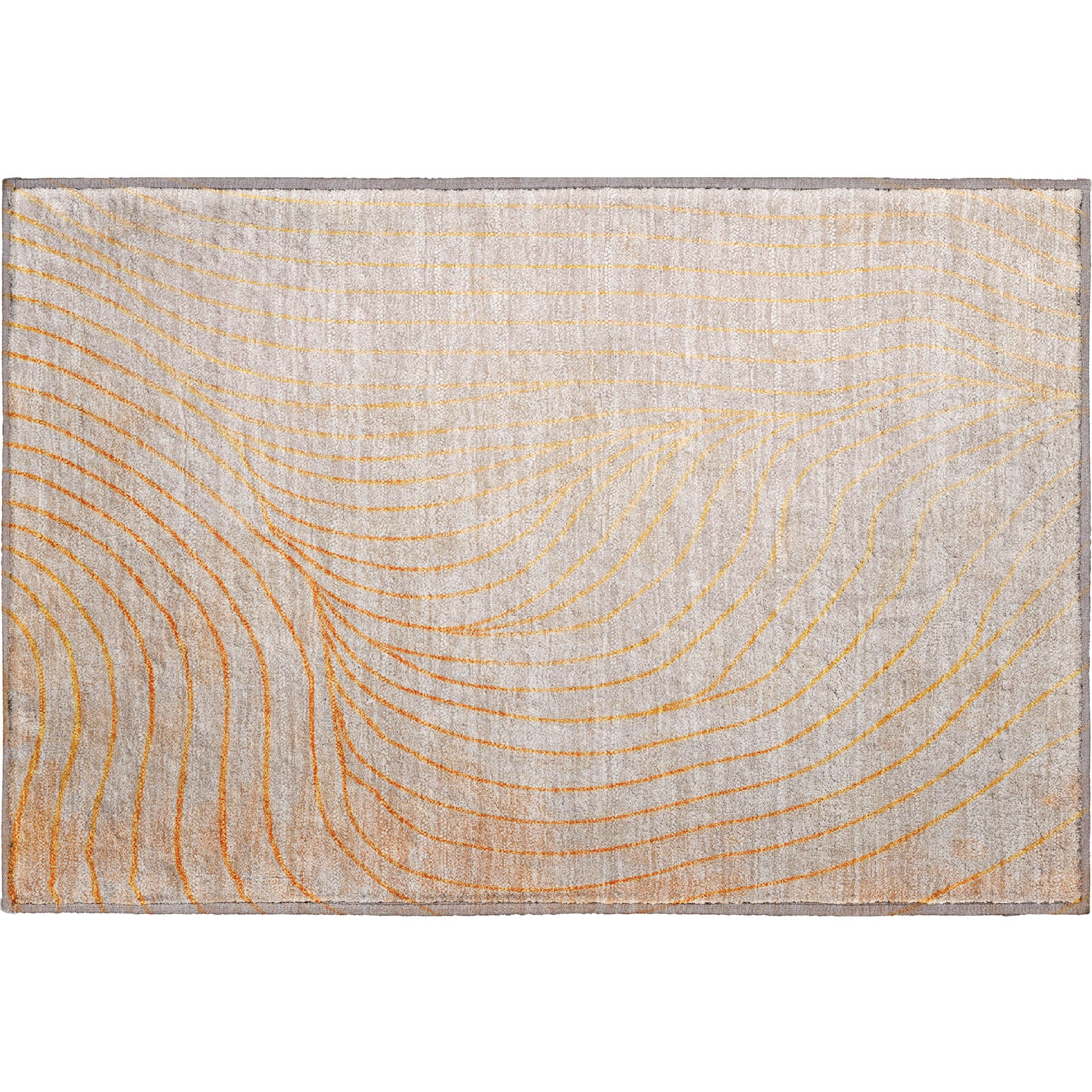 Bergen Machine Washable Transitional Orange Rug 1'8" x 2'6" #shape_Rectangle