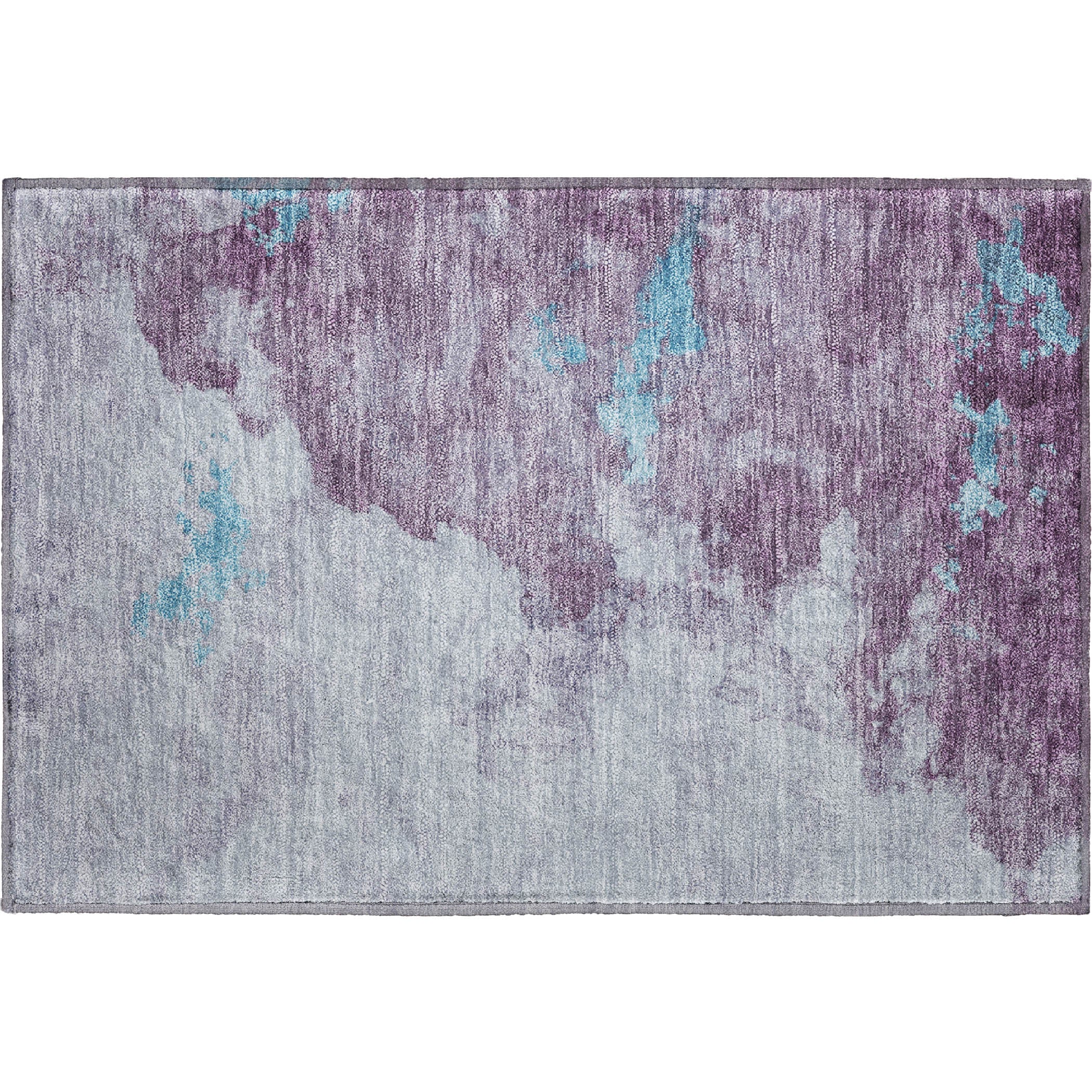 Cairo Machine Washable Transitional Lavender Purple Rug 1'8" x 2'6" #shape_Rectangle