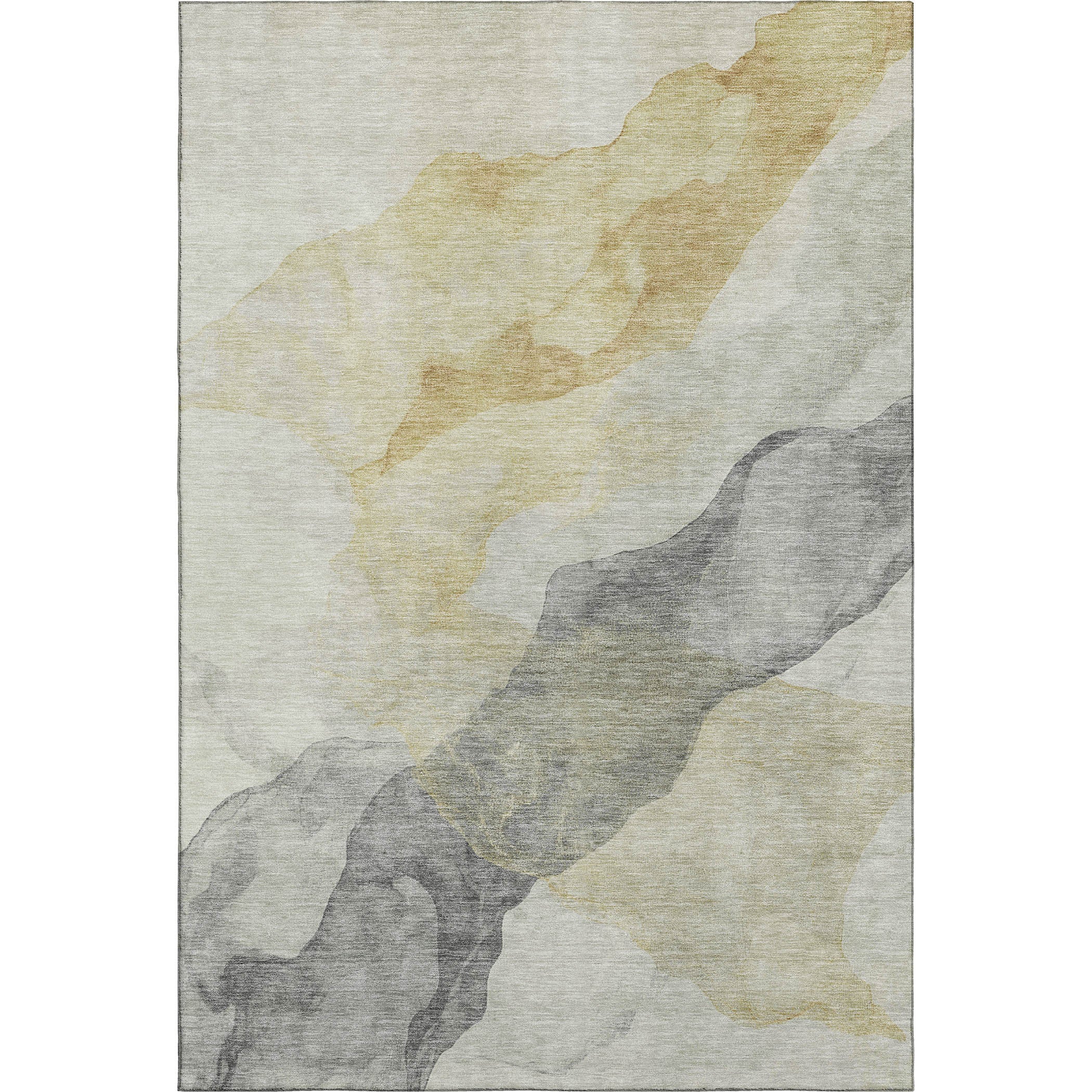 Rome Machine Washable Transitional Beige Brown Rug 2'6" x 3'10" #shape_Rectangle