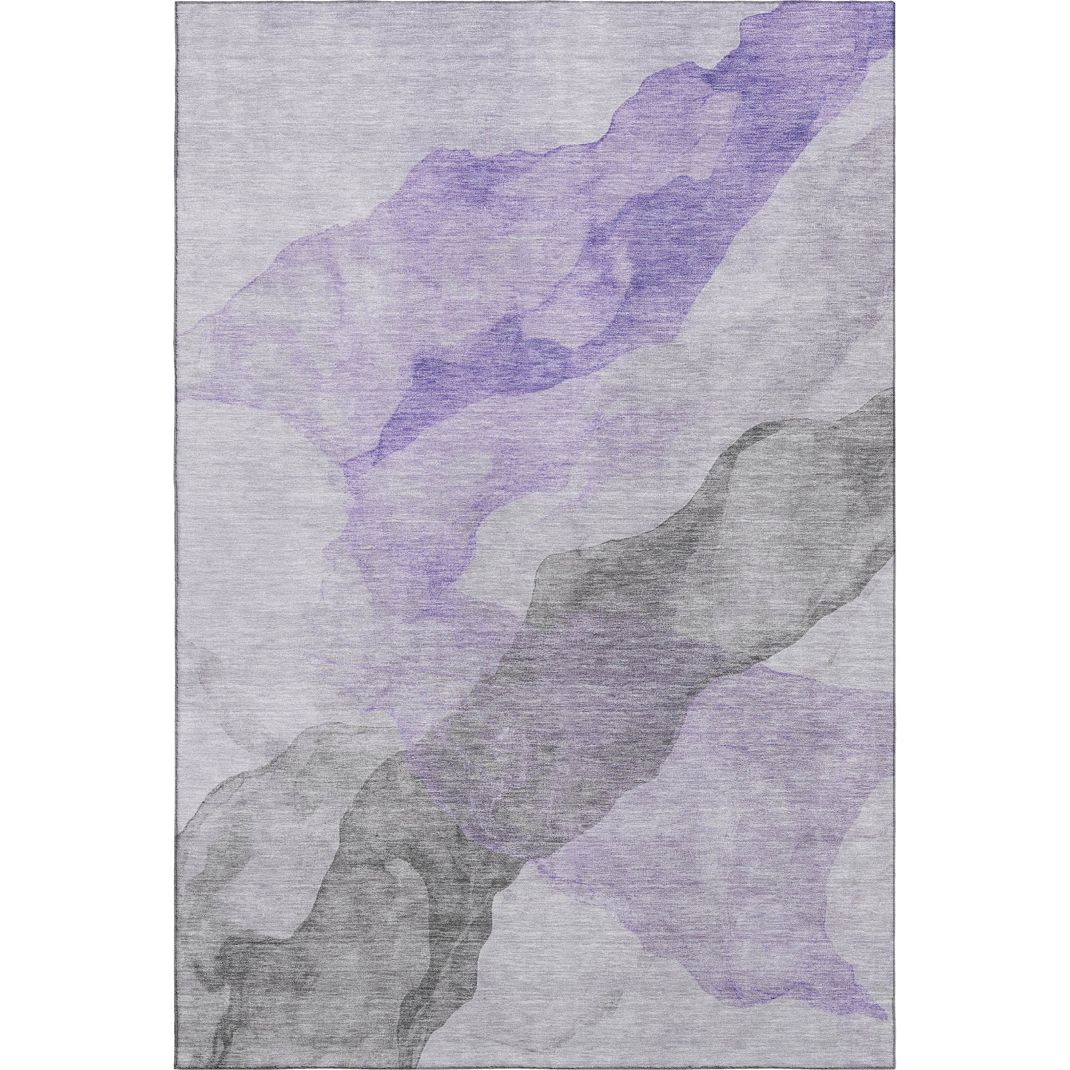 Rome Machine Washable Transitional Lavender Purple Rug 2'6" x 3'10" #shape_Rectangle