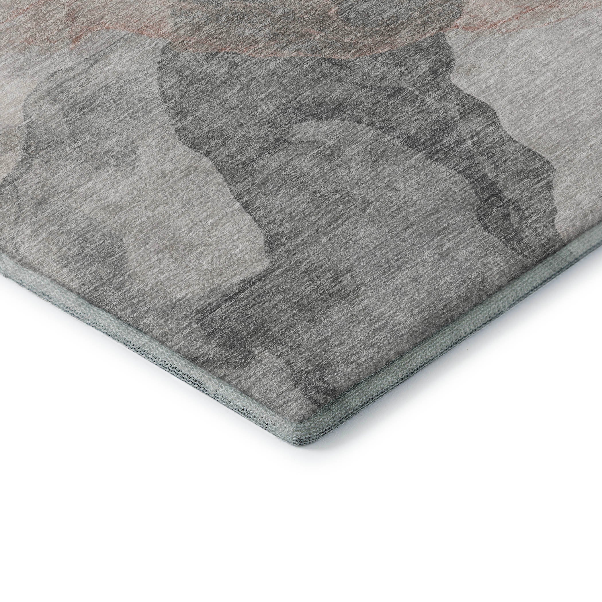 Rome Machine Washable Transitional Salmon Orange Rug 1'8" x 2'6" #shape_Rectangle