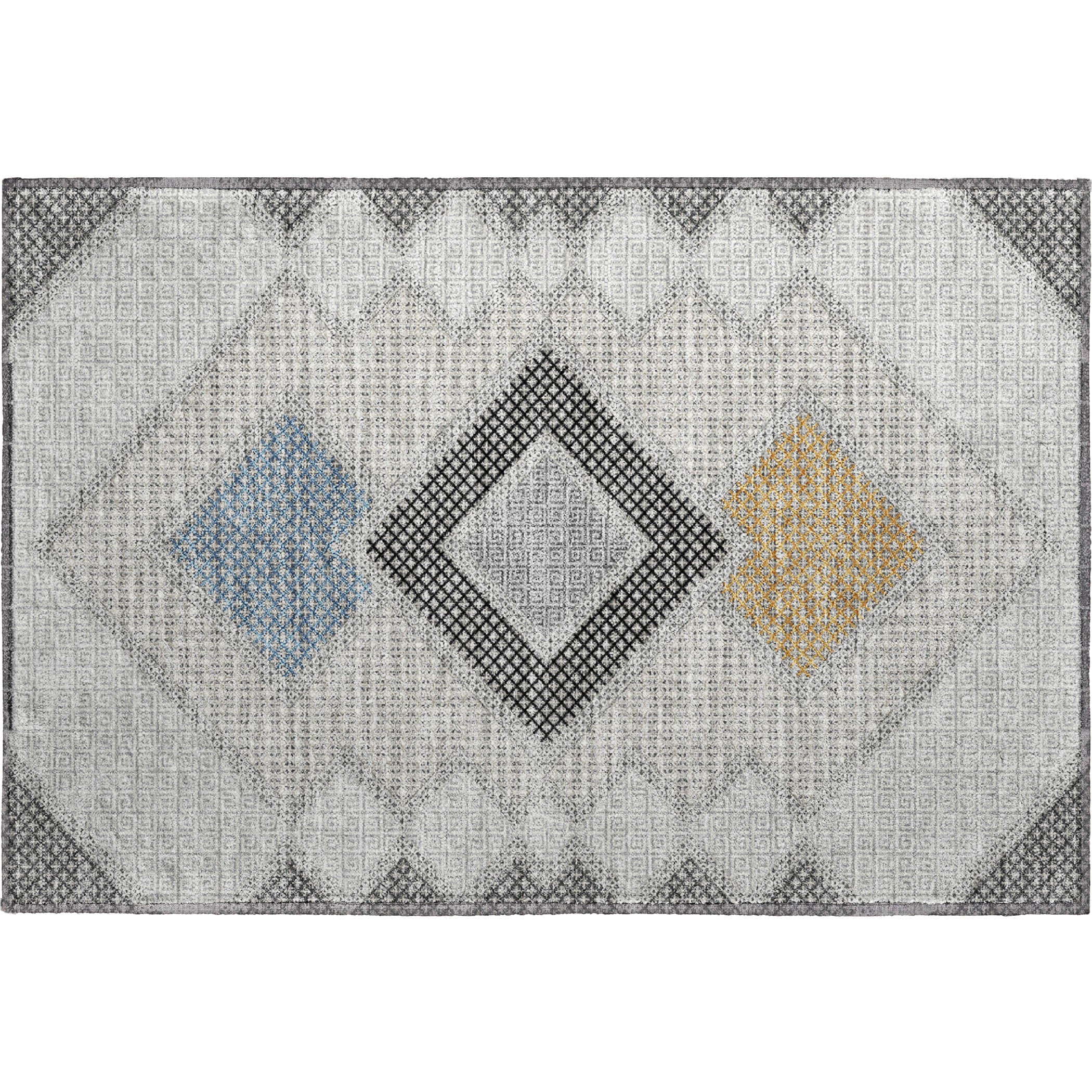 Sintra Machine Washable Transitional Gray Rug 1'8" x 2'6" #shape_Rectangle