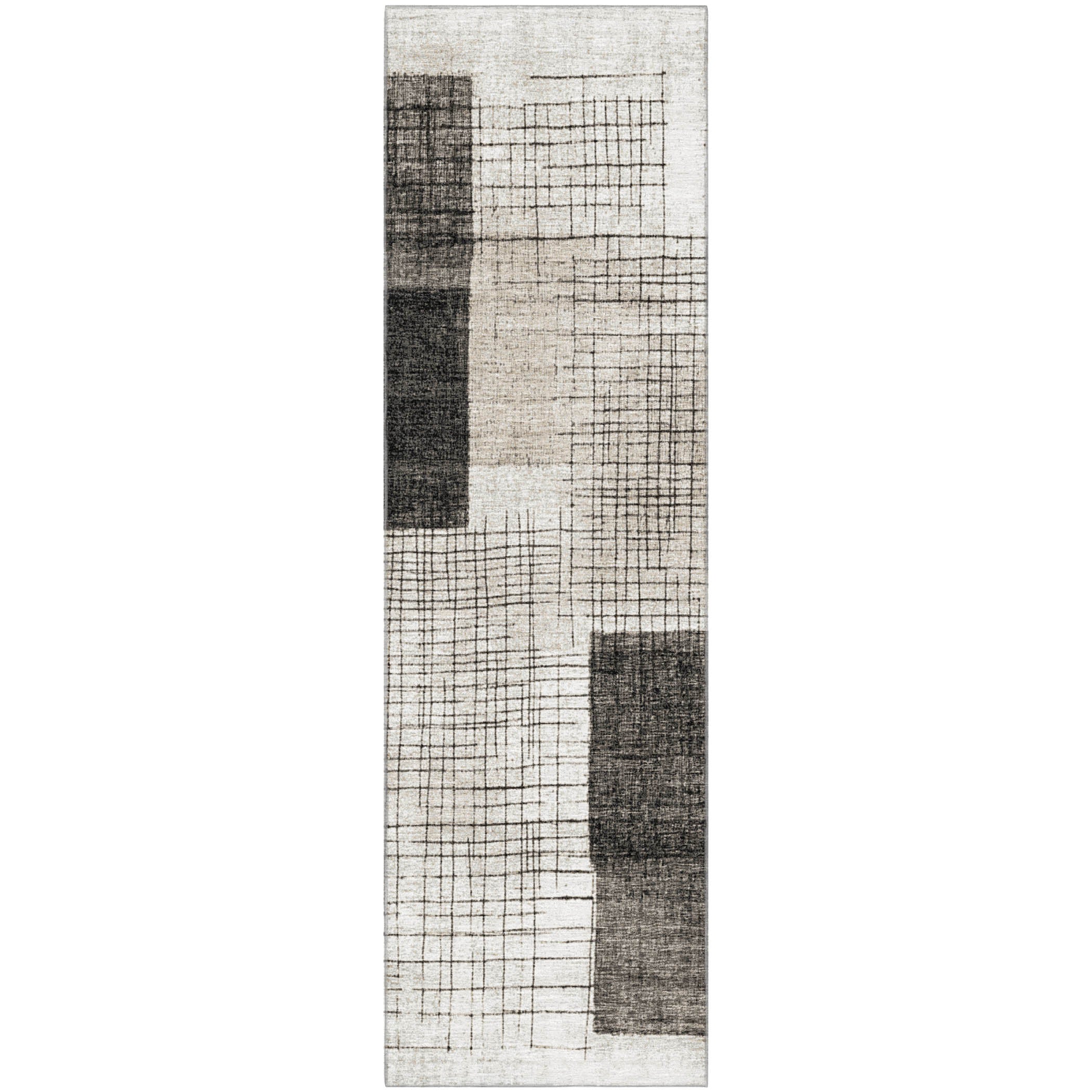 Bern Machine Washable Transitional Ivory Rug 2'3" x 7'6" #shape_Runner