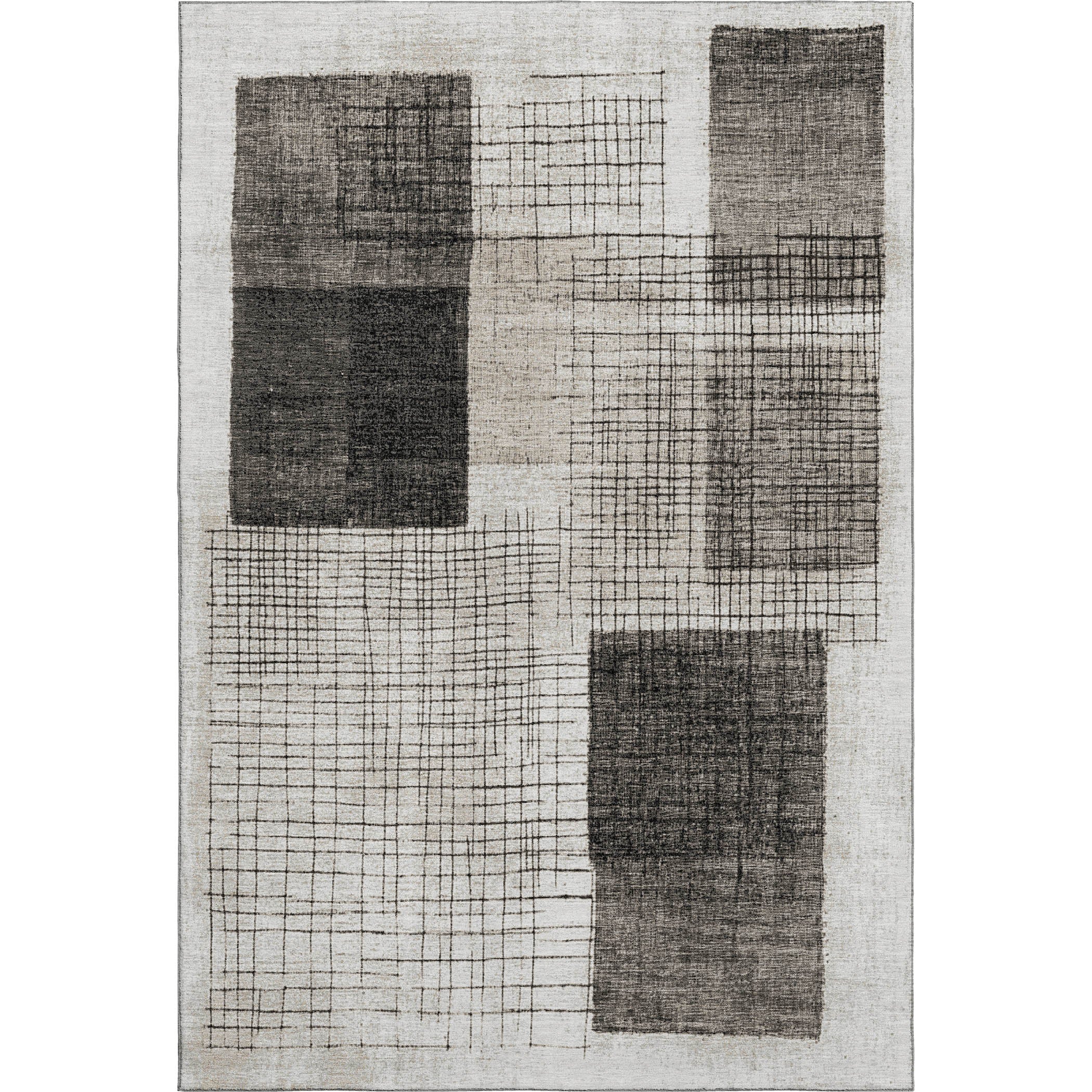 Bern Machine Washable Transitional Ivory Rug 2'6" x 3'10" #shape_Rectangle