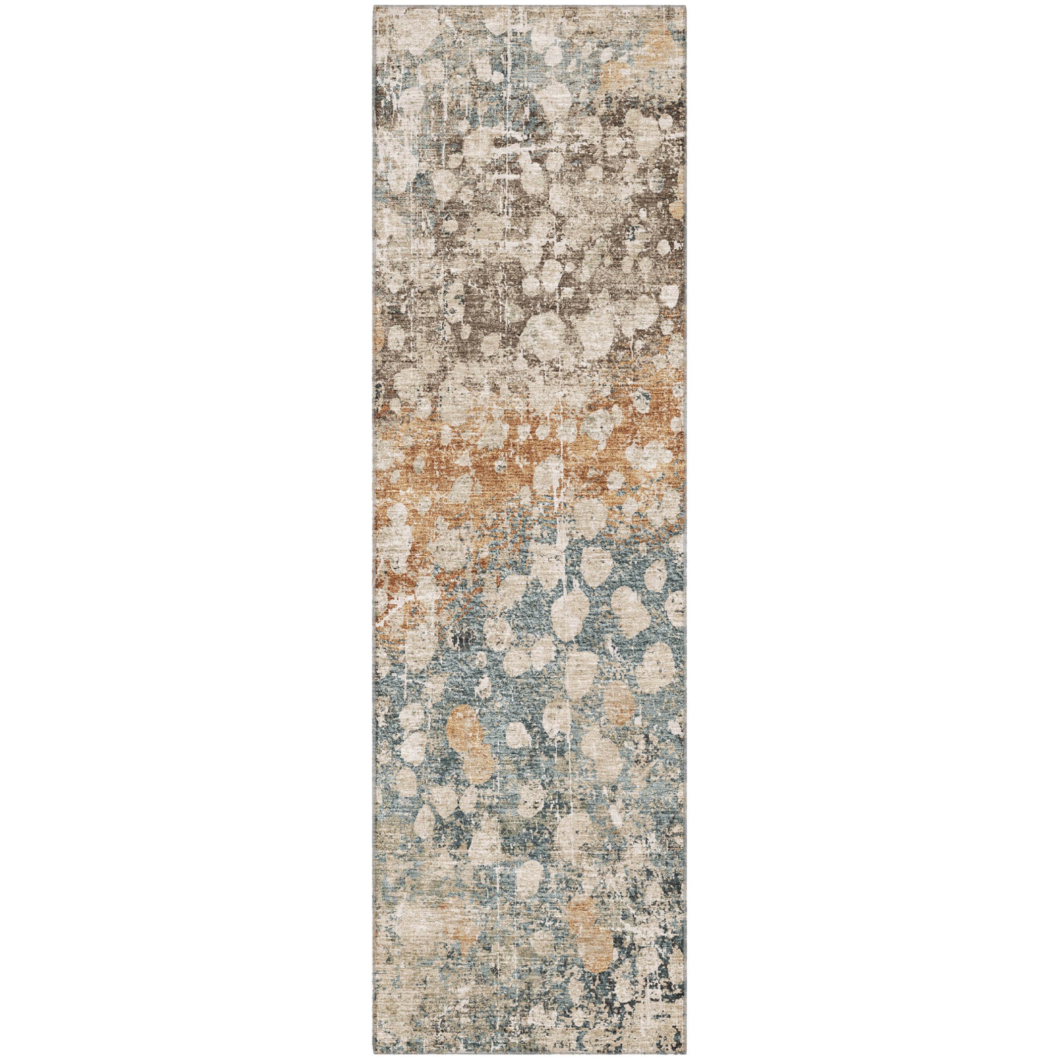 Bangkok Machine Washable Transitional Putty Ivory Rug 2'3" x 7'6" #shape_Runner