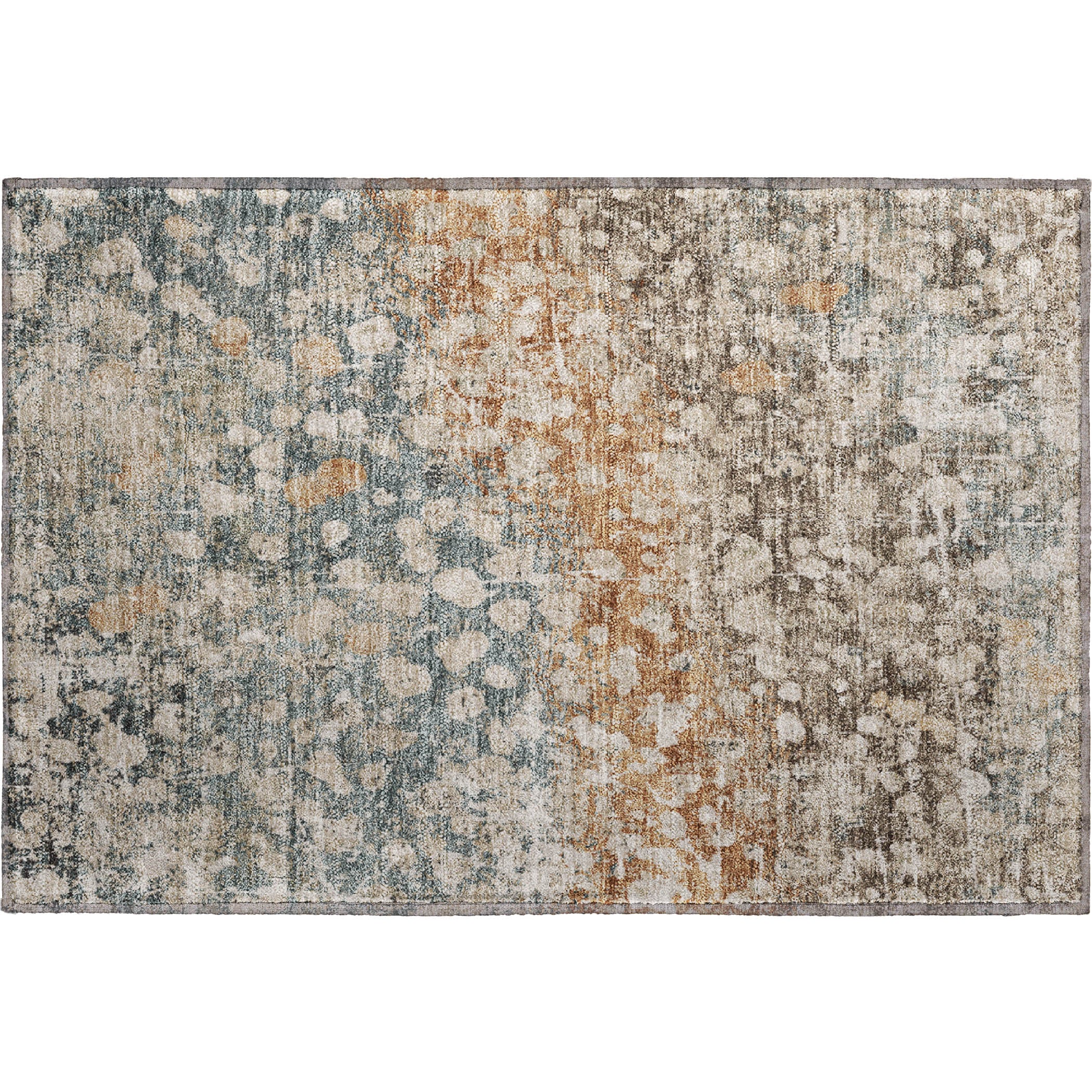 Bangkok Machine Washable Transitional Putty Ivory Rug 1'8" x 2'6" #shape_Rectangle