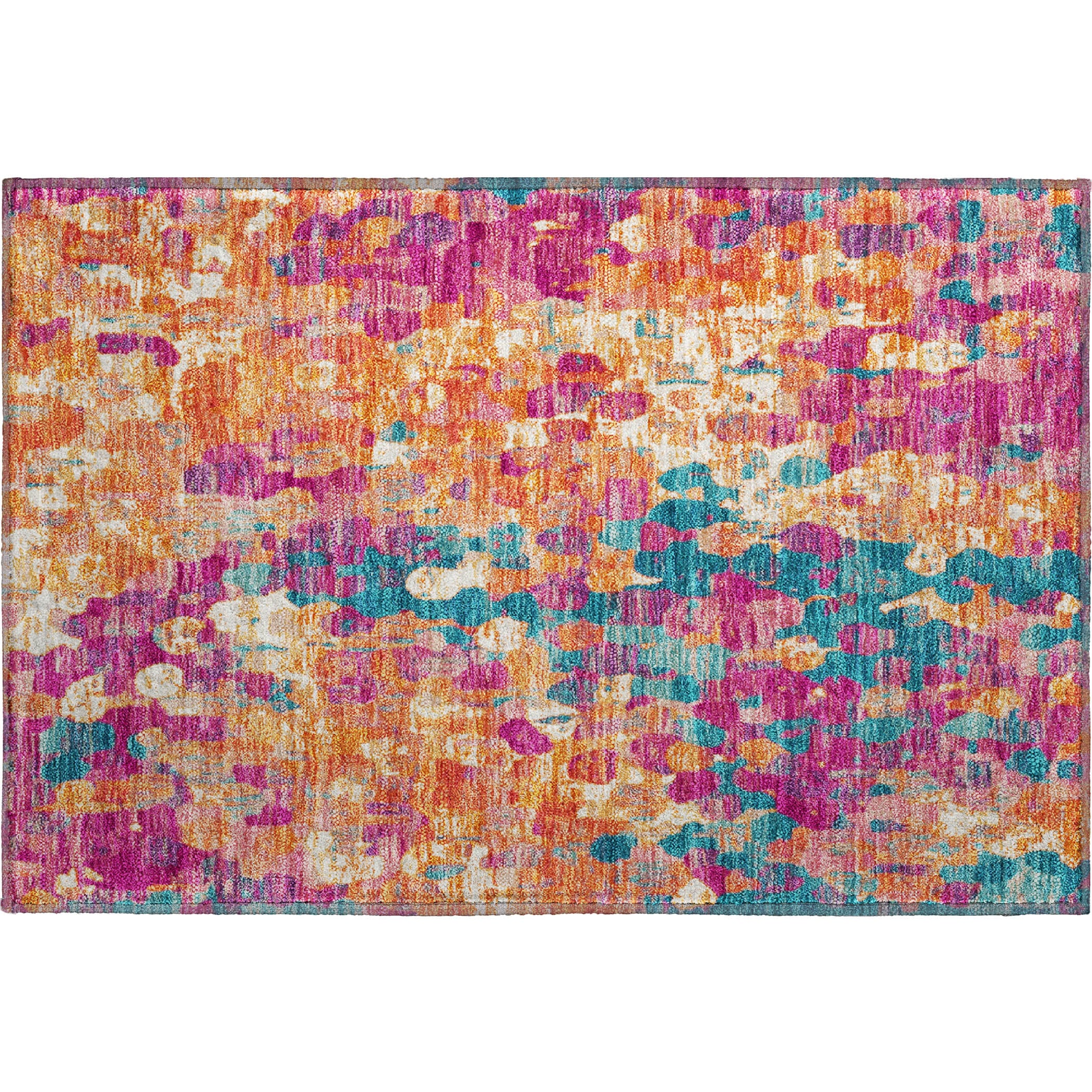 Seoul Machine Washable Transitional Blush Pink Rug 1'8" x 2'6" #shape_Rectangle