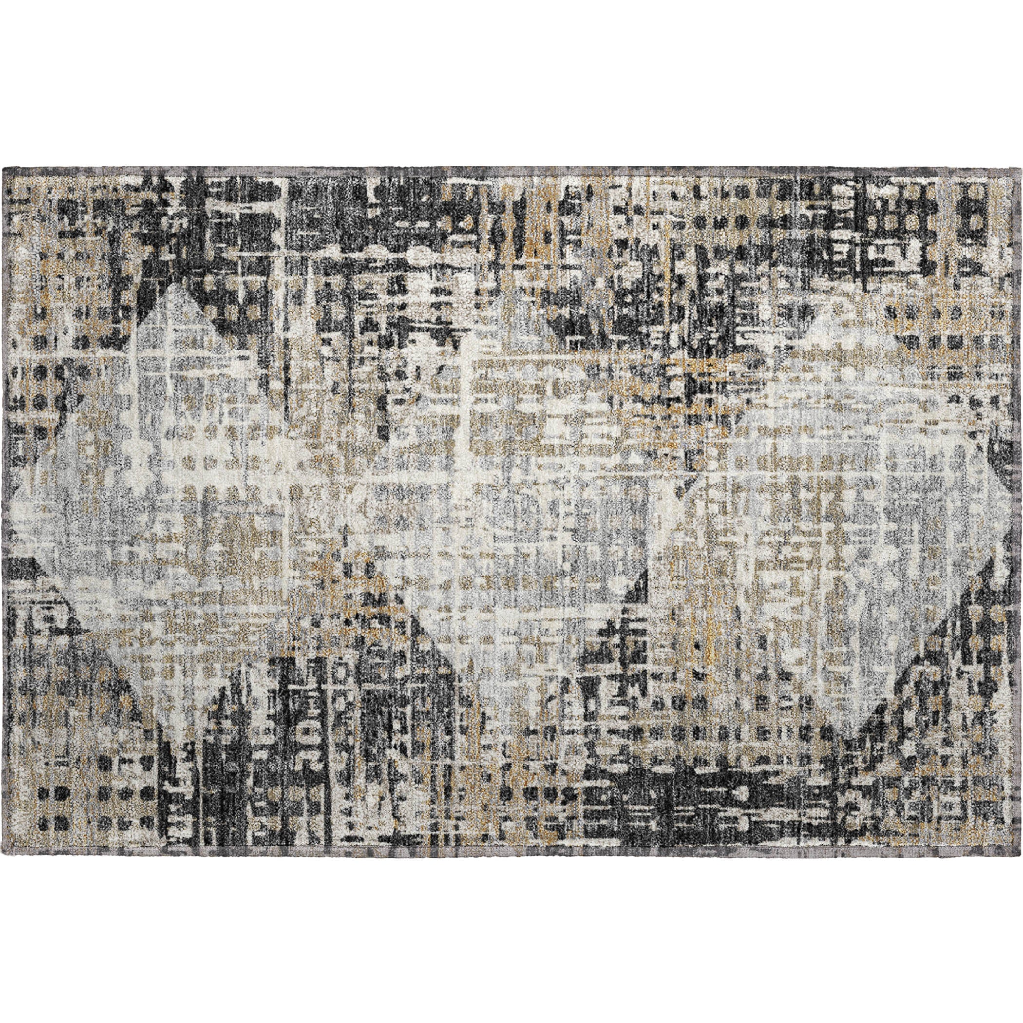 Jaipur Machine Washable Transitional Black Rug 1'8" x 2'6" #shape_Rectangle