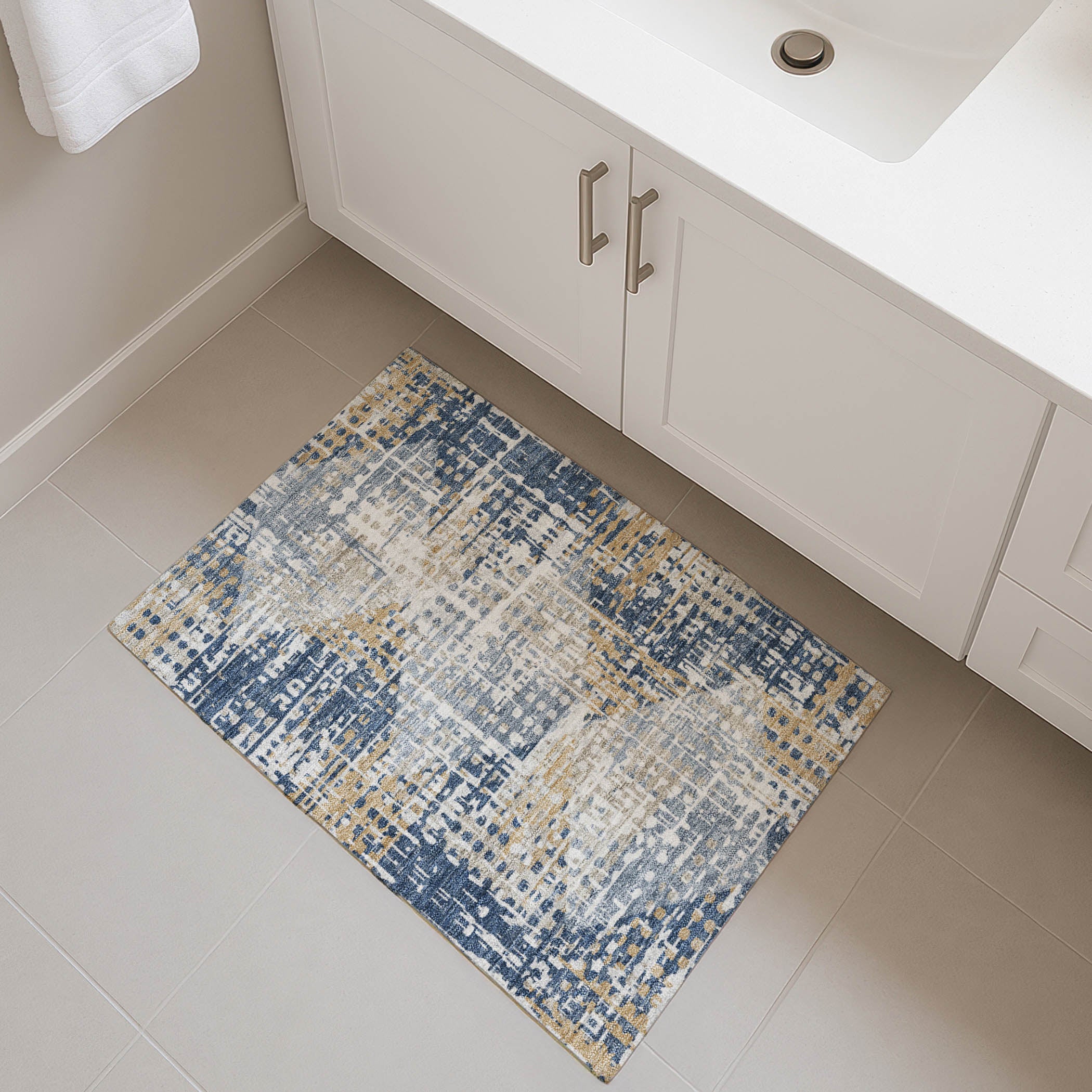 Jaipur Machine Washable Transitional Navy Blue Rug 1'8" x 2'6" #shape_Rectangle