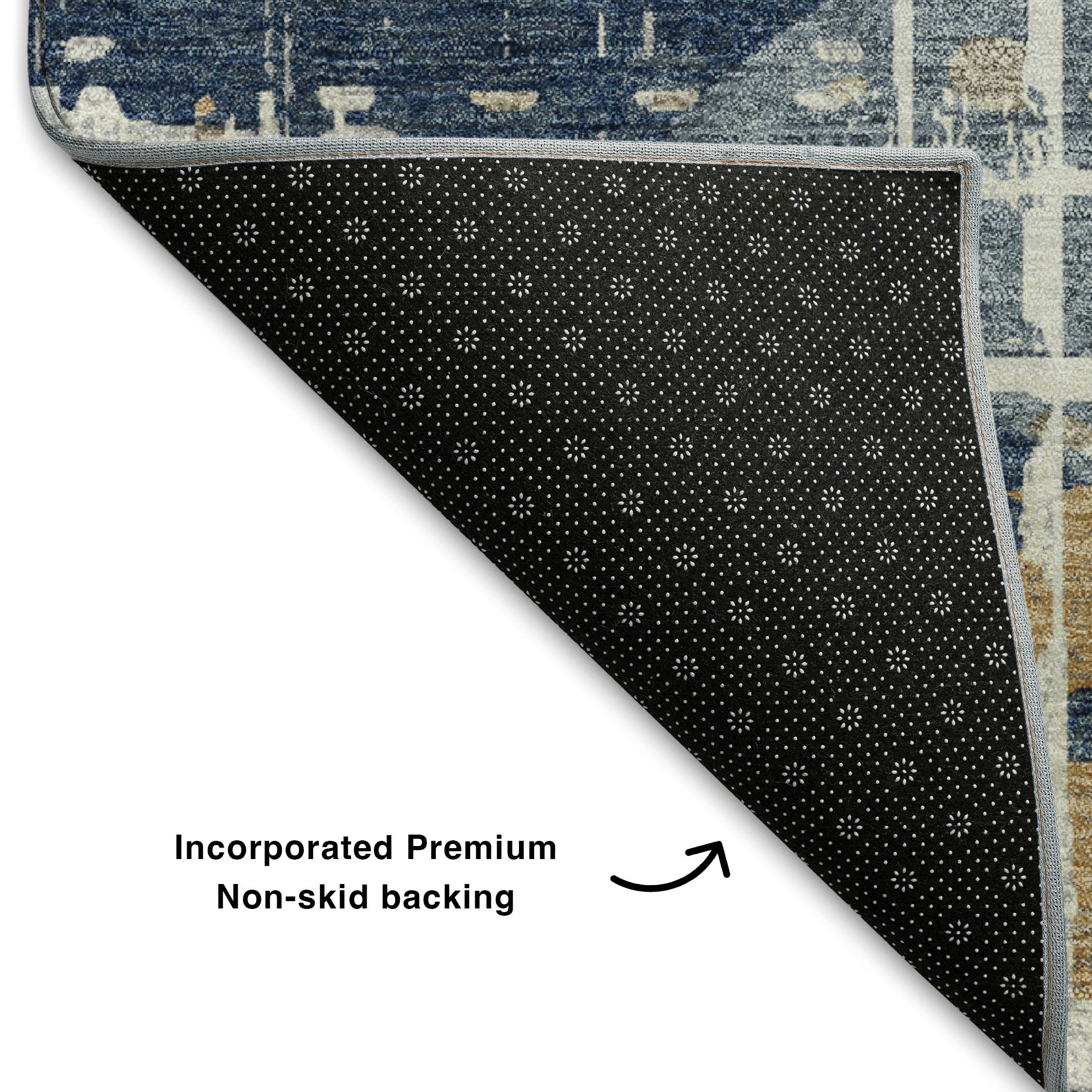 Jaipur Machine Washable Transitional Navy Blue Rug 1'8" x 2'6" #shape_Rectangle