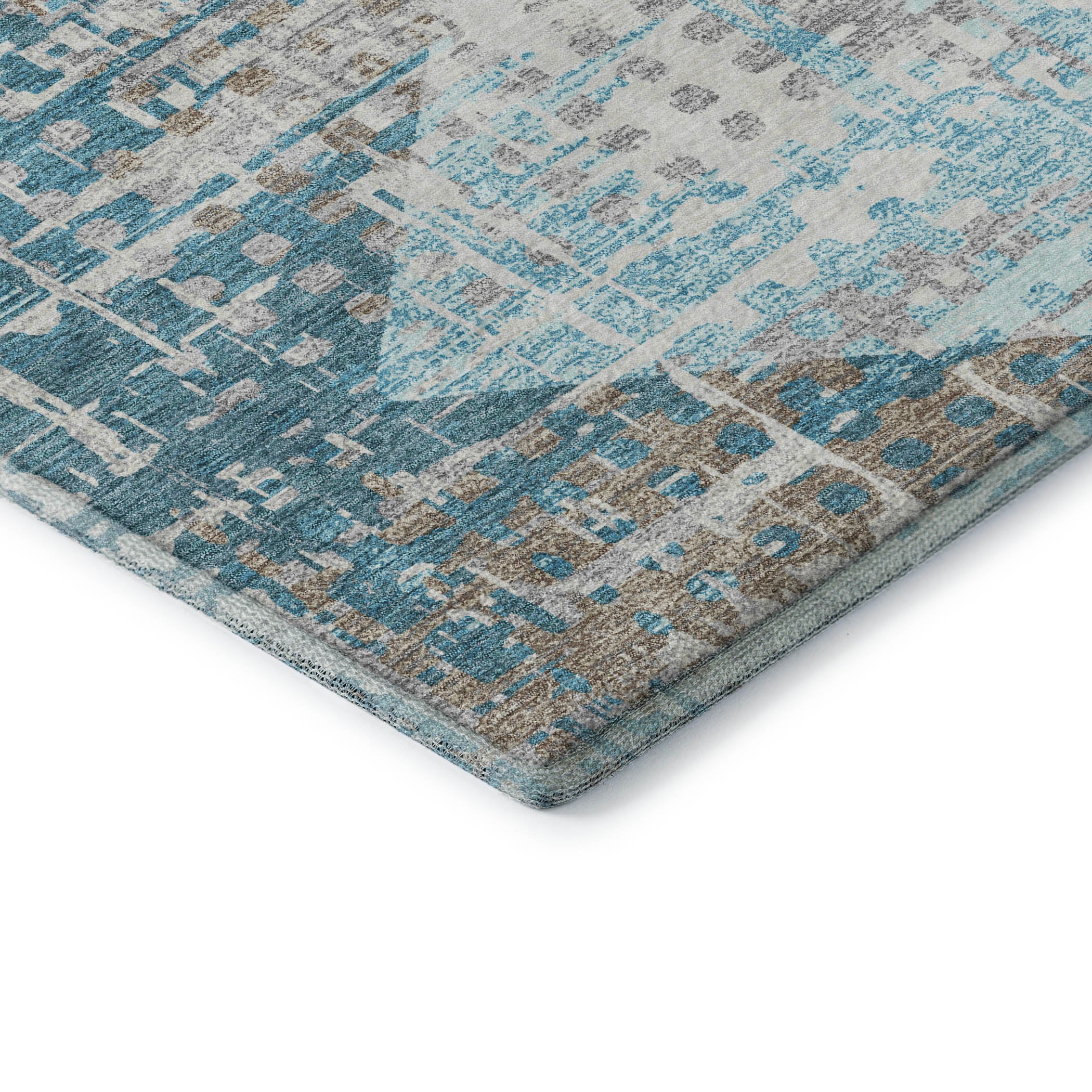 Jaipur Machine Washable Transitional Teal Rug 1'8" x 2'6" #shape_Rectangle