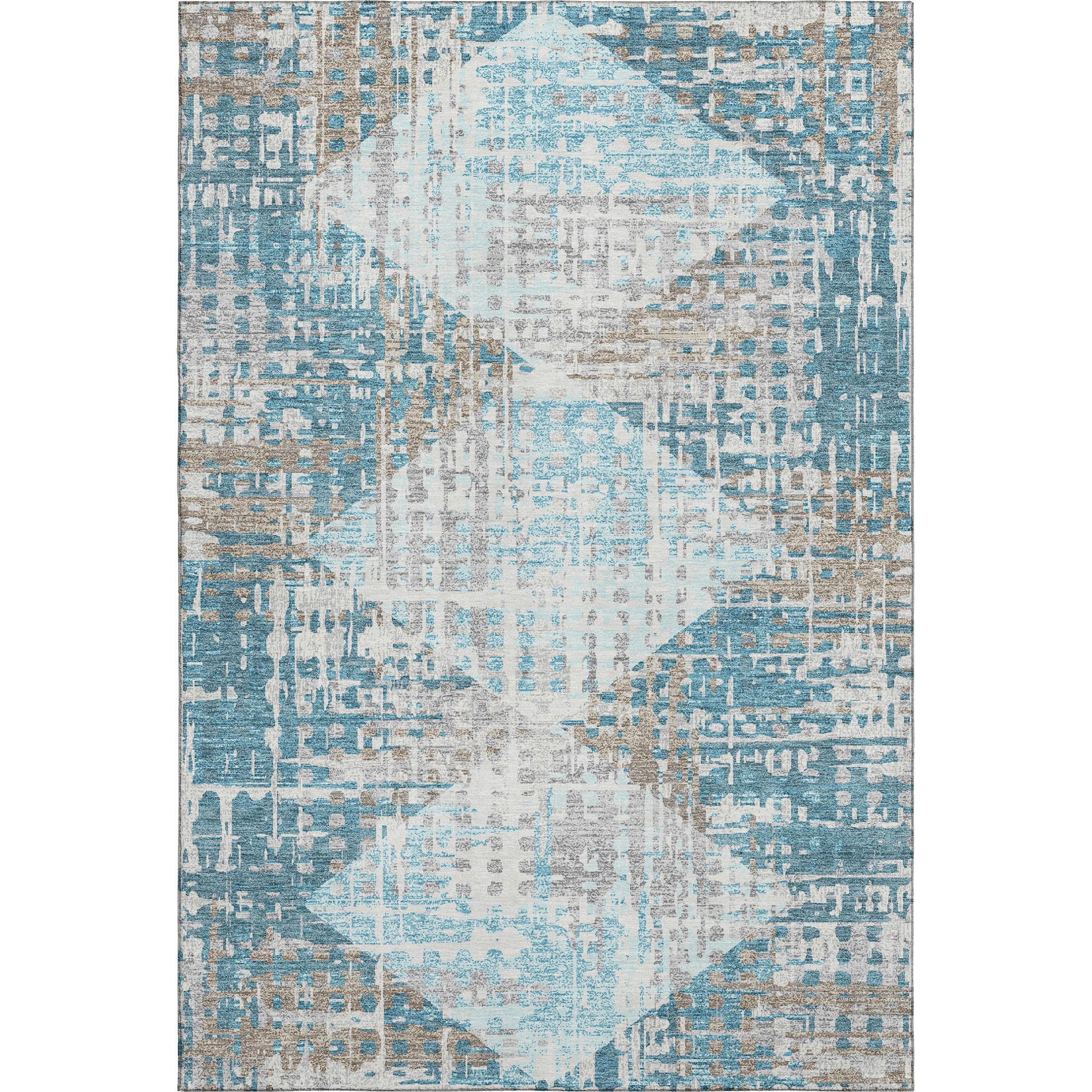 Jaipur Machine Washable Transitional Teal Rug 2'6" x 3'10" #shape_Rectangle
