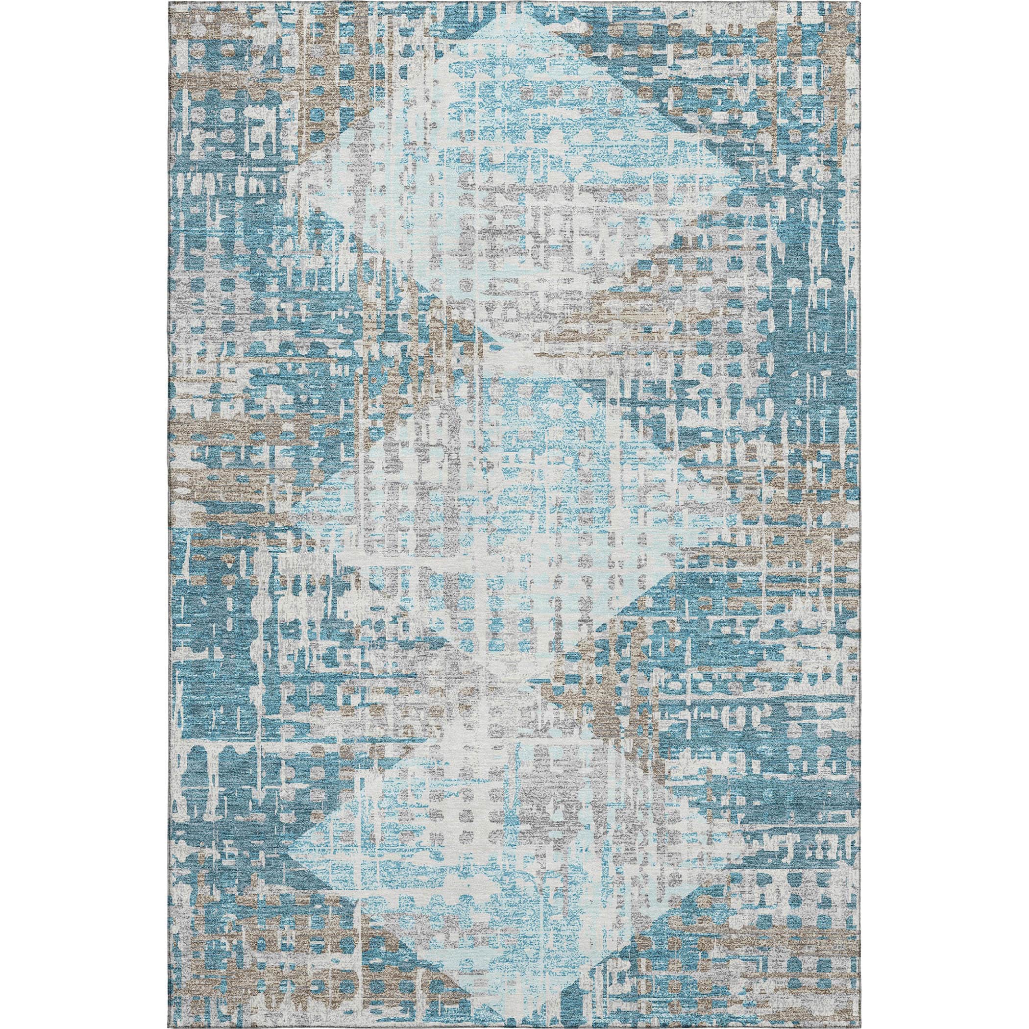 Jaipur Machine Washable Transitional Teal Rug 2'6" x 3'10" #shape_Rectangle