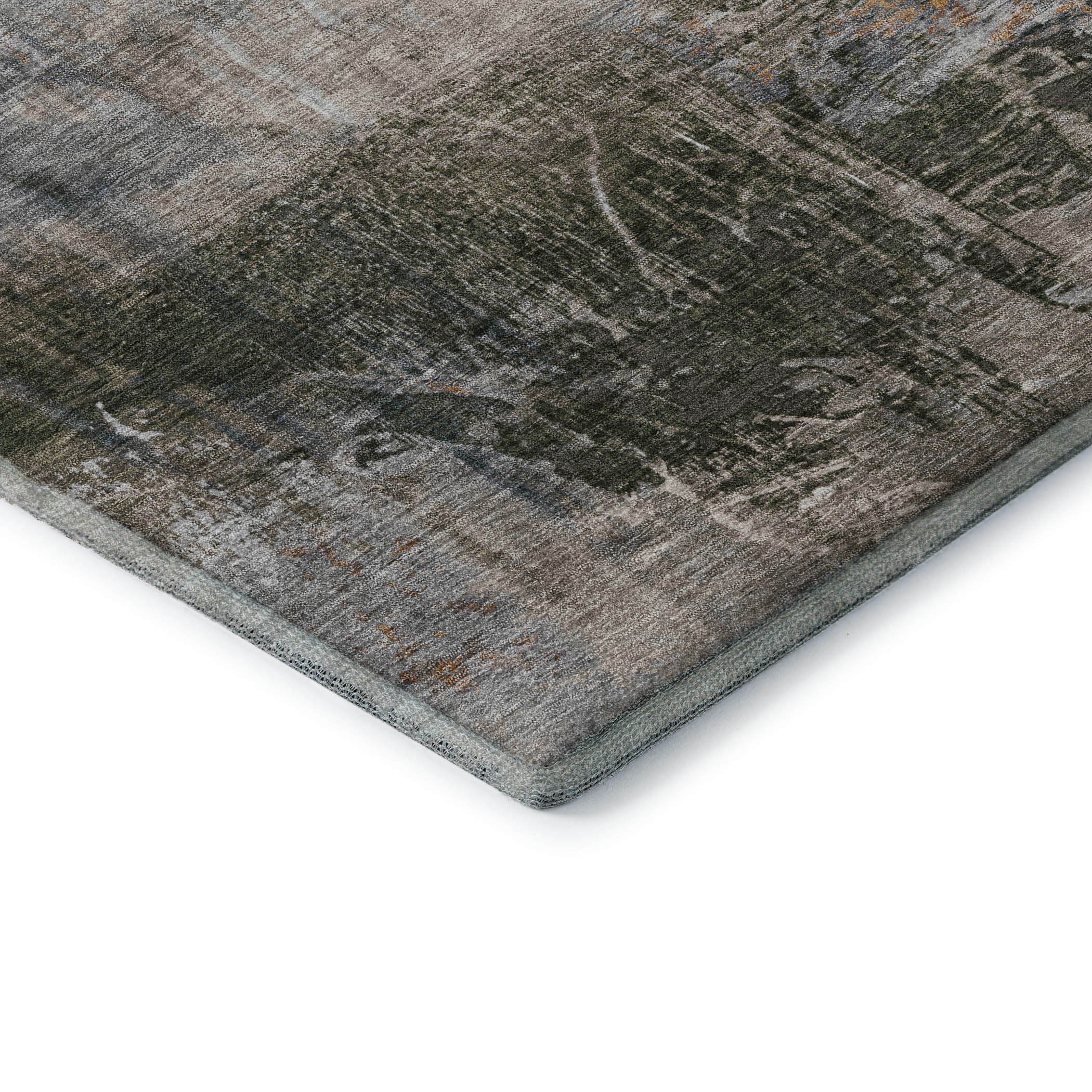 Luang Prabang Machine Washable Transitional Putty Ivory Rug 1'8" x 2'6" #shape_Rectangle