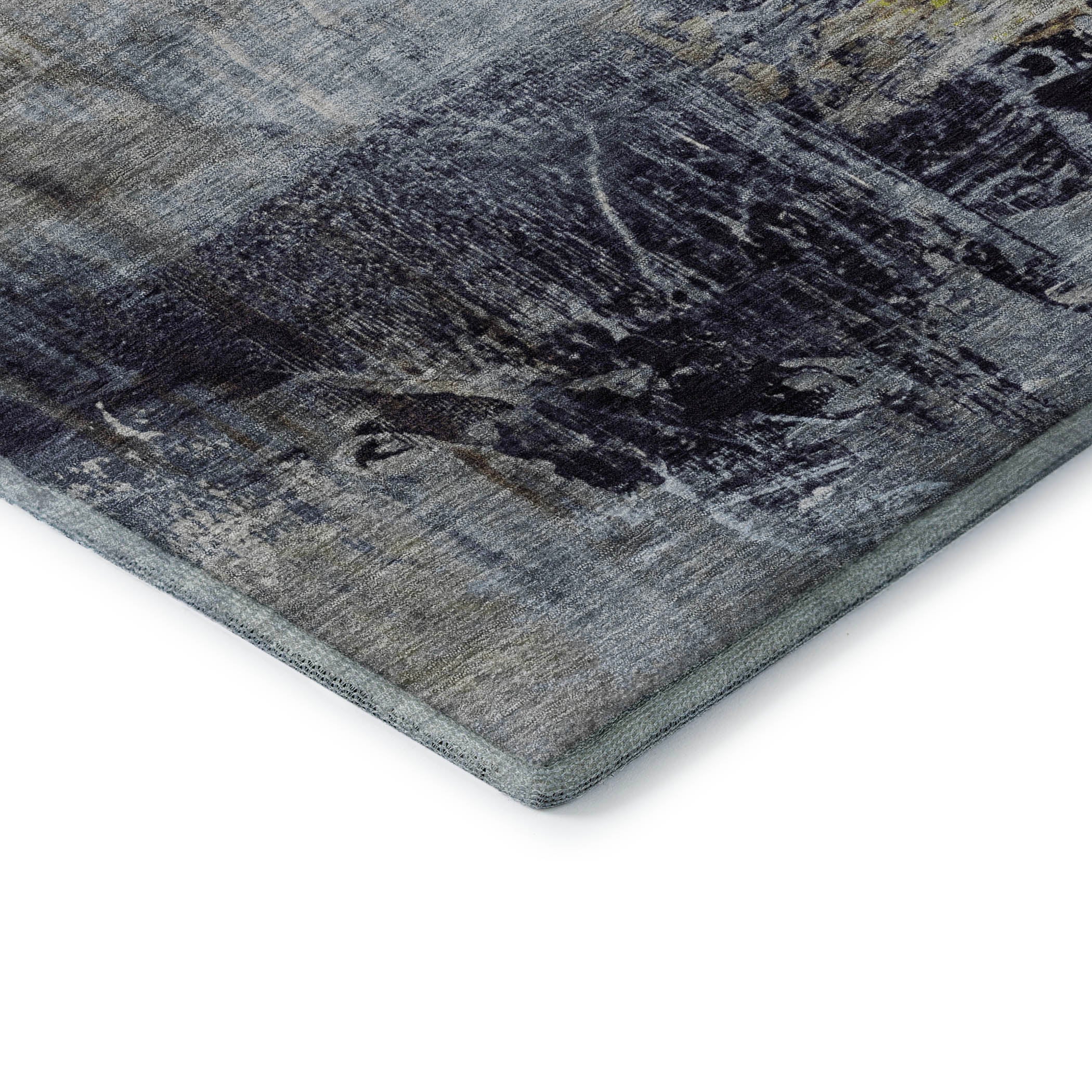 Luang Prabang Machine Washable Transitional Sky Blue Rug 1'8" x 2'6" #shape_Rectangle