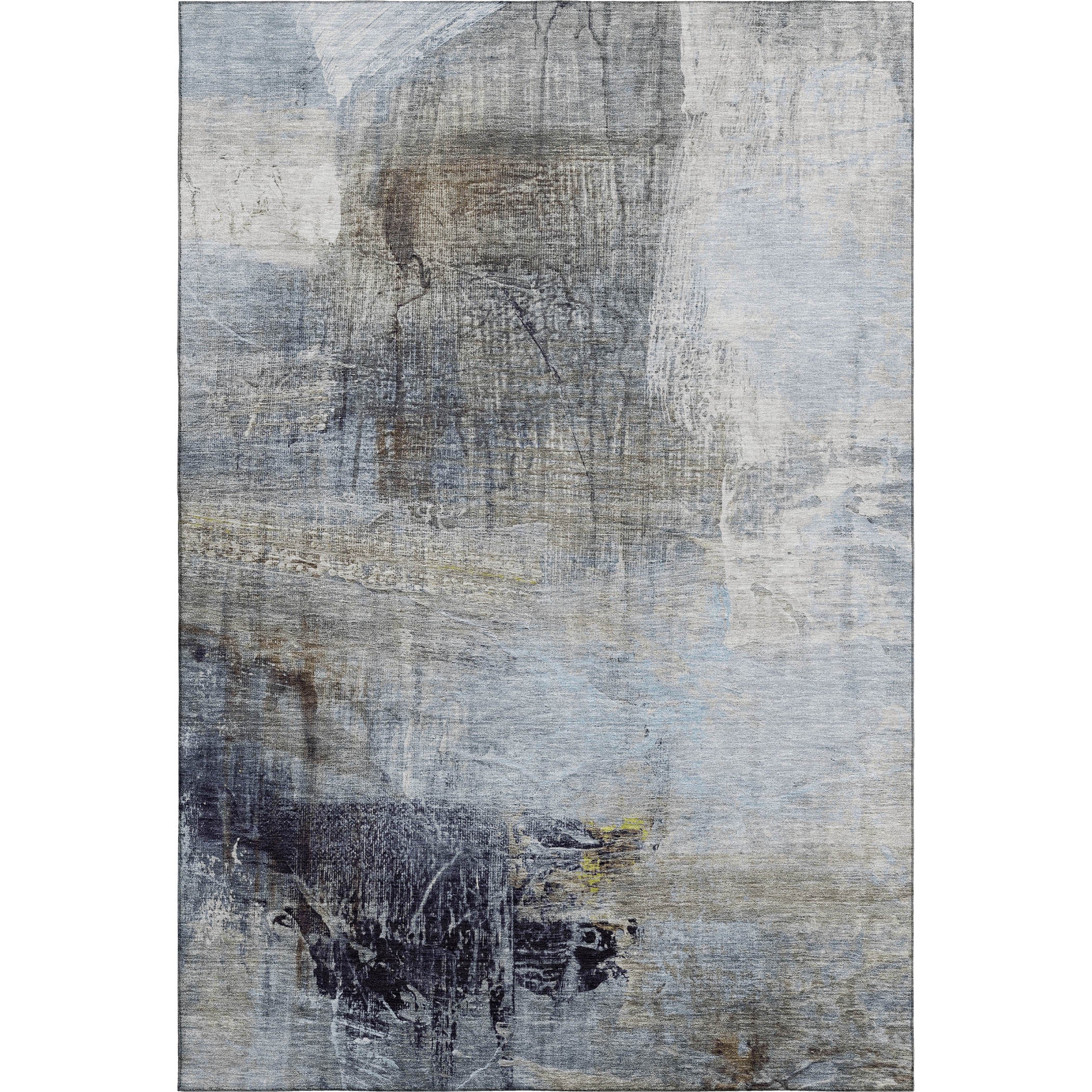 Luang Prabang Machine Washable Transitional Sky Blue Rug 2'6" x 3'10" #shape_Rectangle