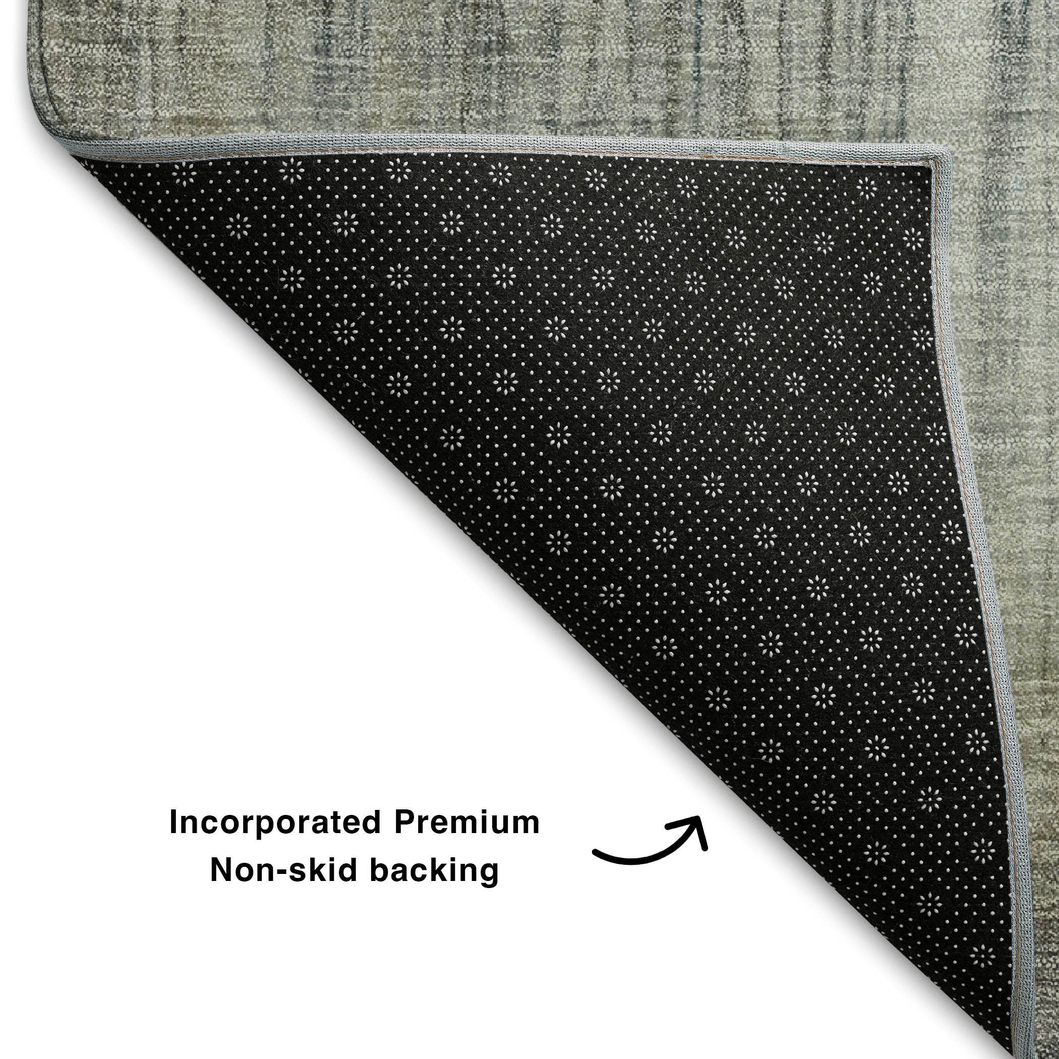 Hoi An Machine Washable Transitional Blue Rug 1'8" x 2'6" #shape_Rectangle