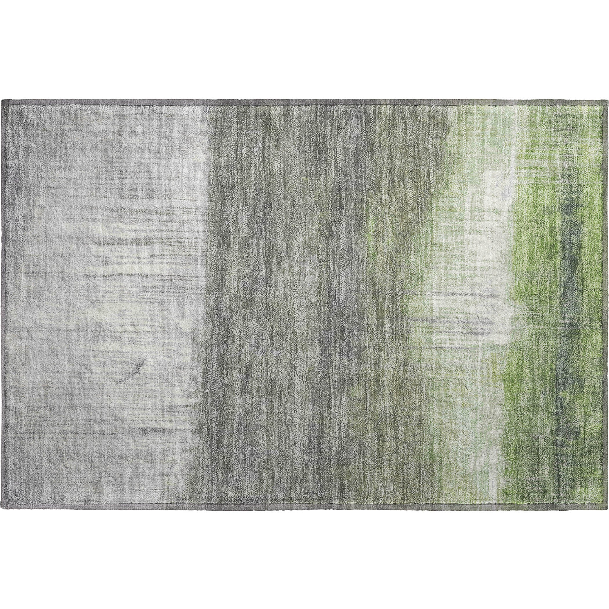 Hoi An Machine Washable Transitional Fern Green Rug 1'8" x 2'6" #shape_Rectangle