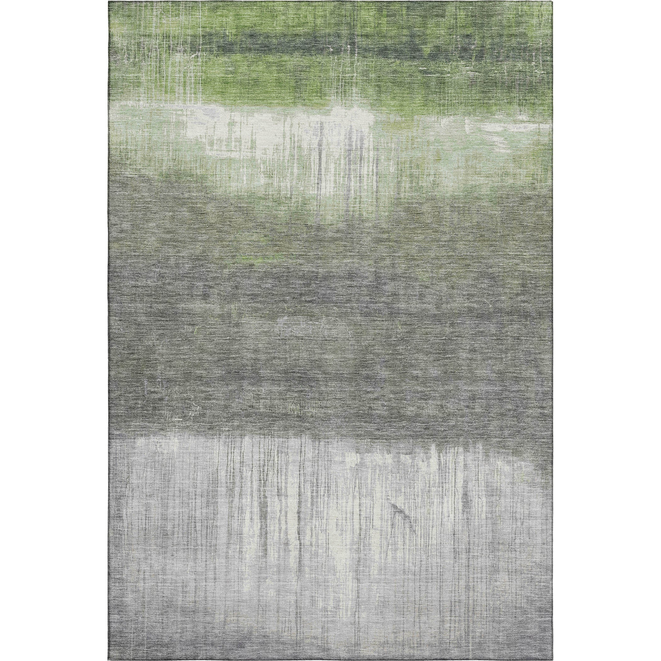 Hoi An Machine Washable Transitional Fern Green Rug 2'6" x 3'10" #shape_Rectangle