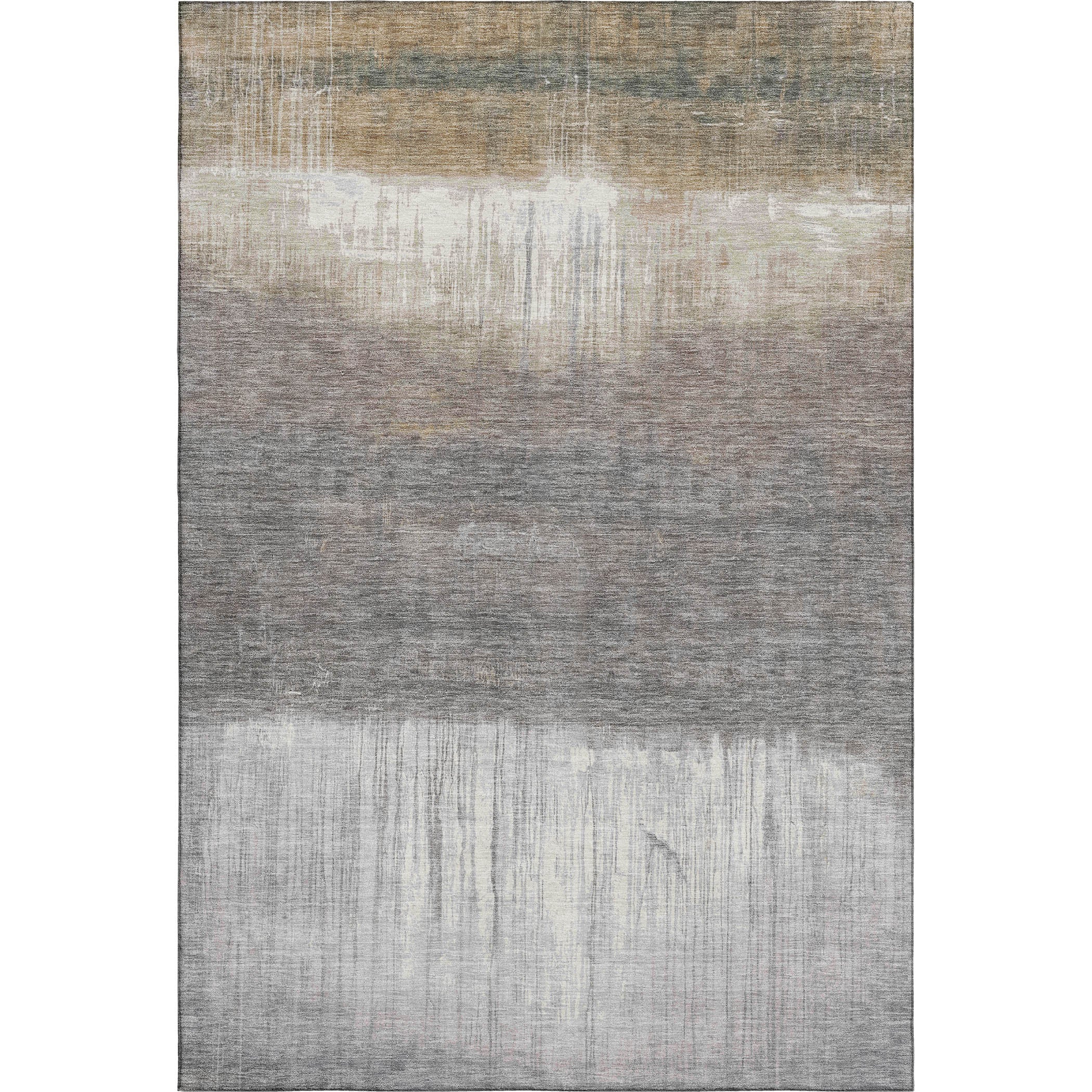 Hoi An Machine Washable Transitional Taupe Brown Rug 2'6" x 3'10" #shape_Rectangle