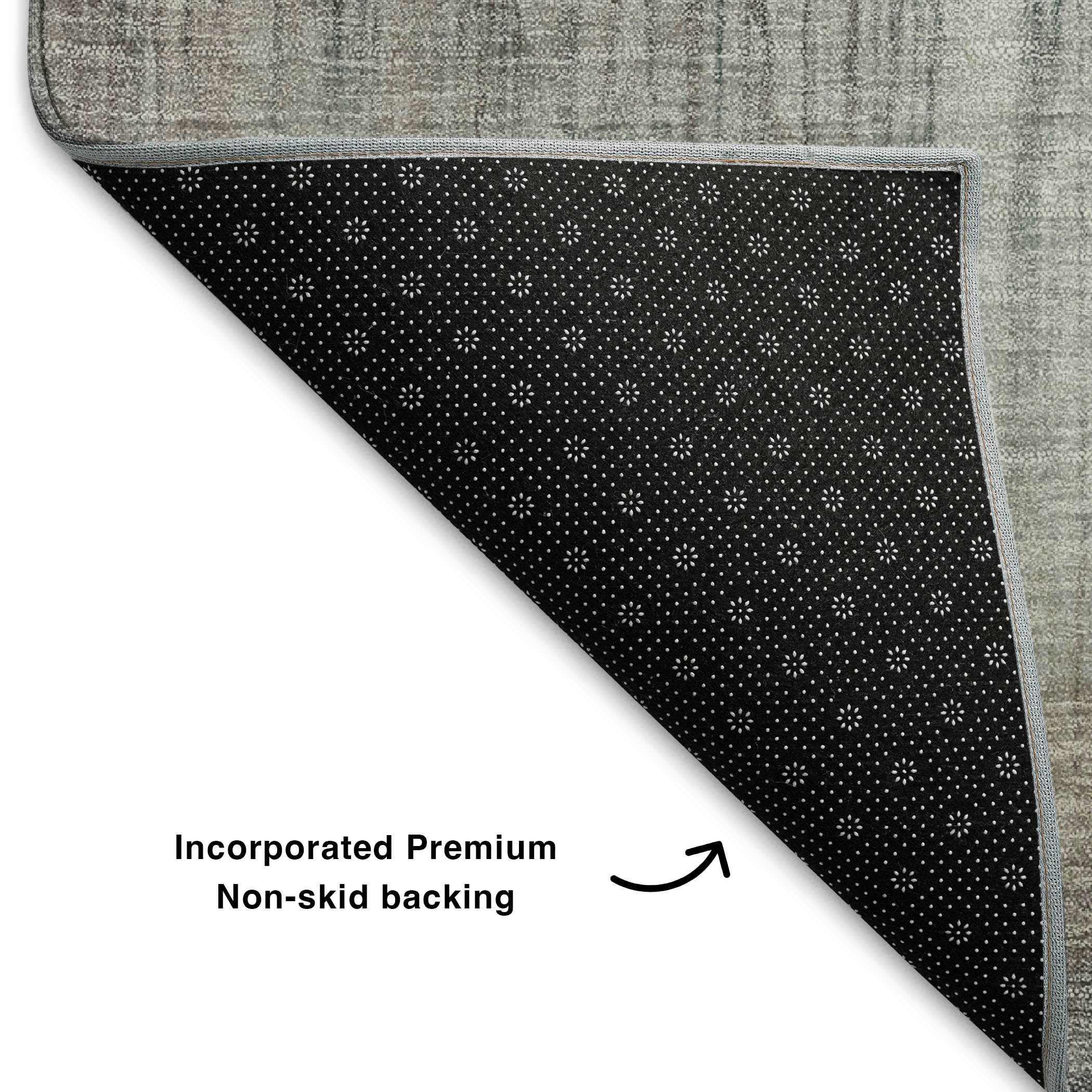 Hoi An Machine Washable Transitional Teal Rug 1'8" x 2'6" #shape_Rectangle