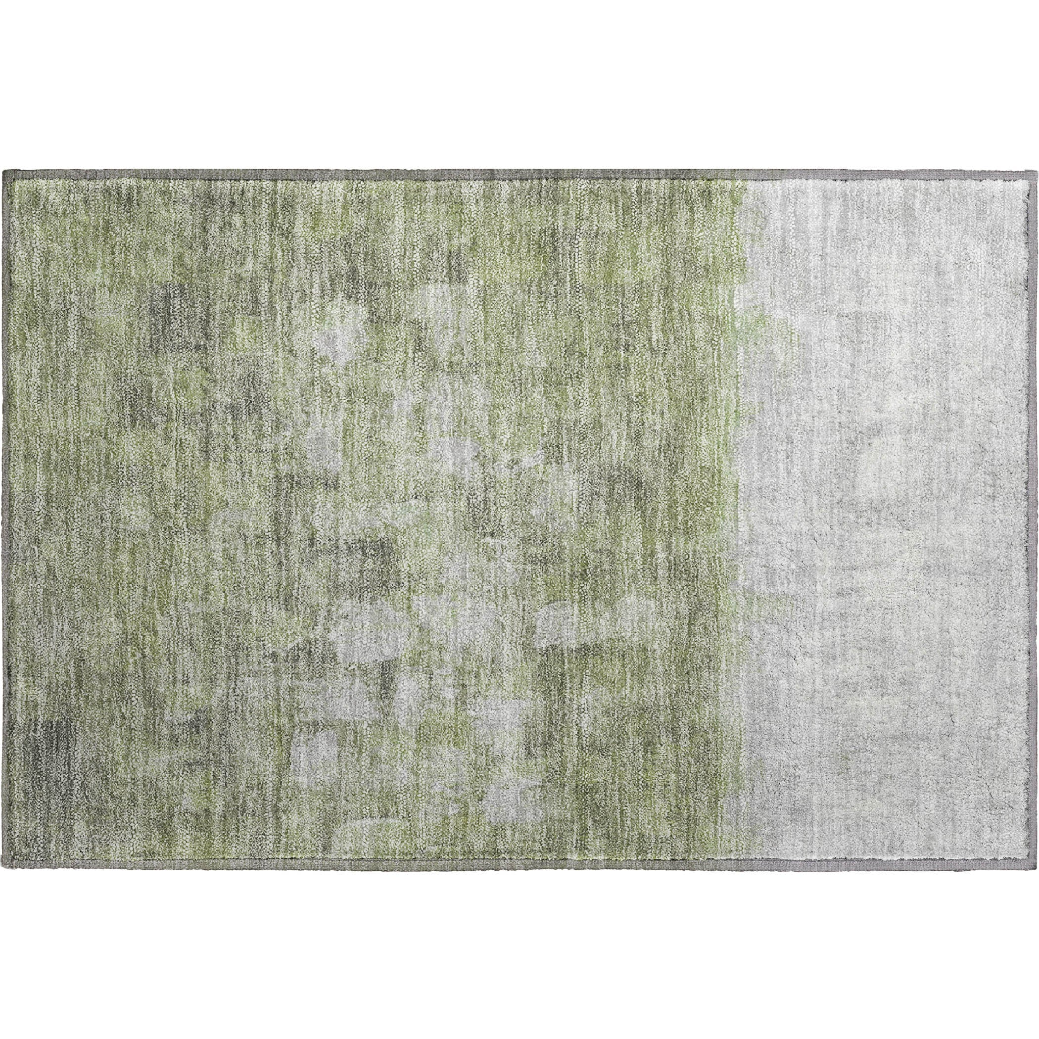Rome Machine Washable Transitional Fern Green Rug 1'8" x 2'6" #shape_Rectangle