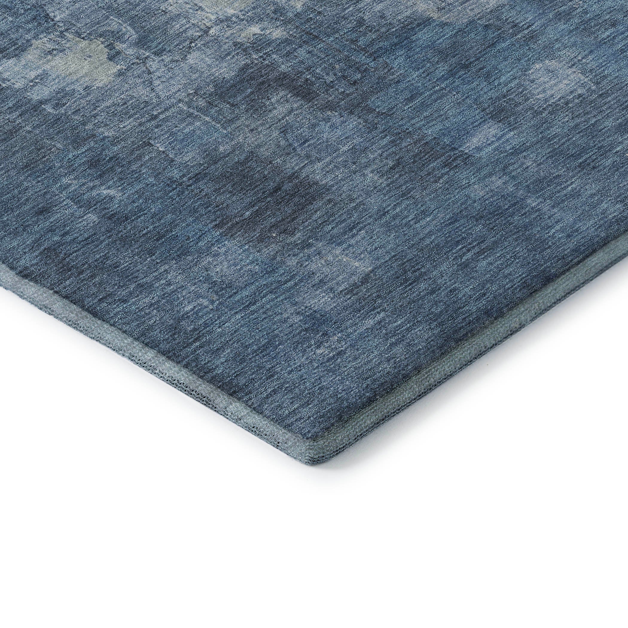 Rome Machine Washable Transitional Navy Blue Rug 1'8" x 2'6" #shape_Rectangle