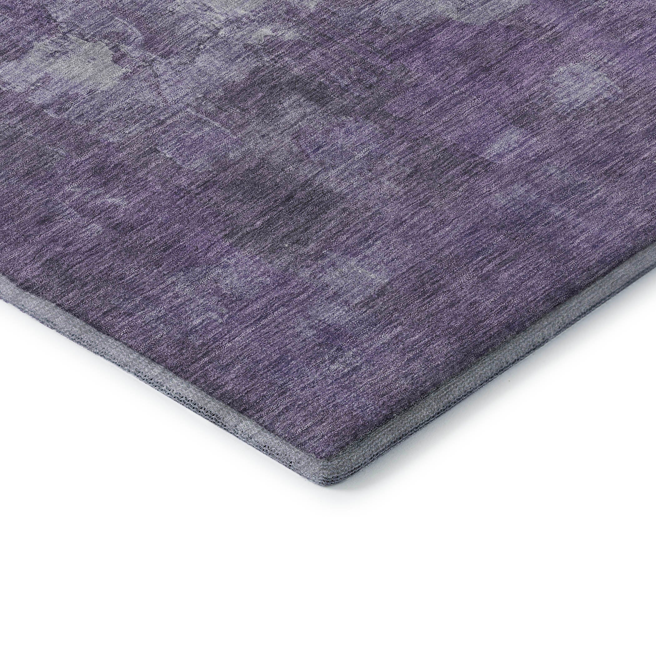 Rome Machine Washable Transitional Purple Rug 1'8" x 2'6" #shape_Rectangle