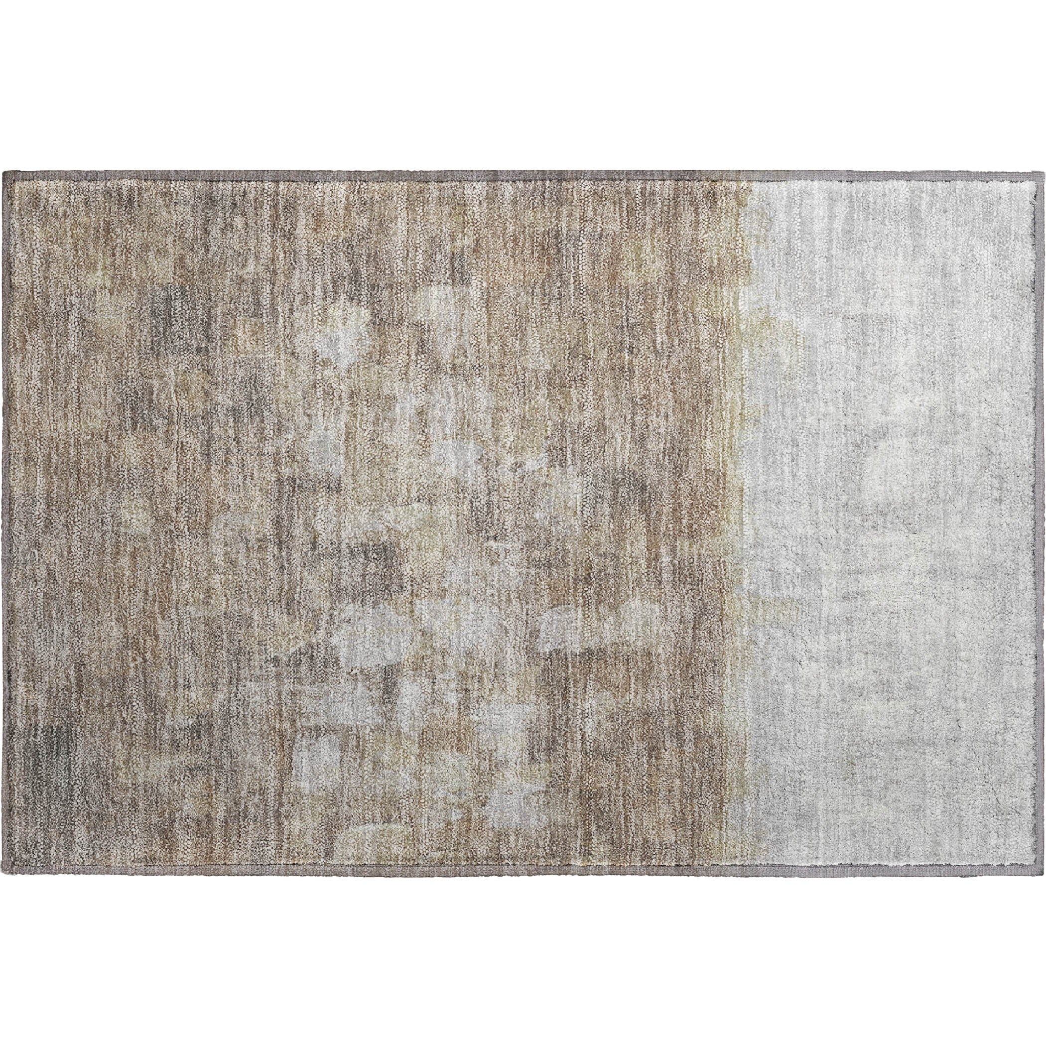 Rome Machine Washable Transitional Taupe Brown Rug 1'8" x 2'6" #shape_Rectangle