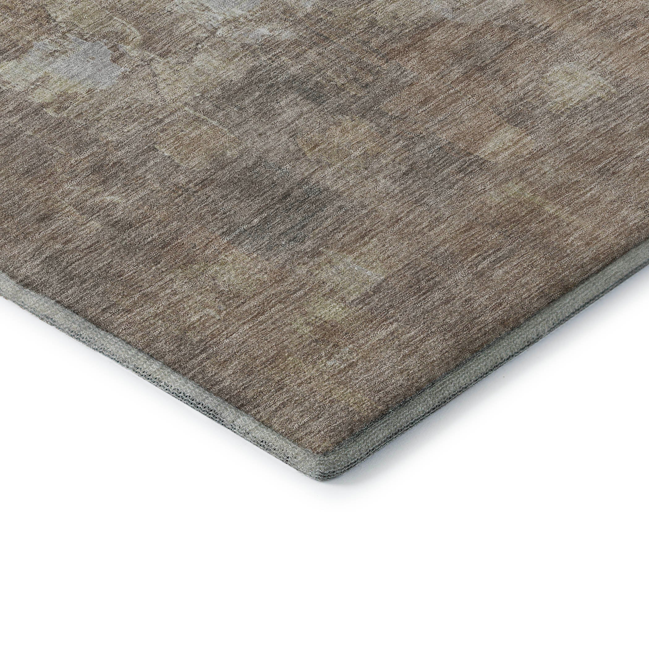Rome Machine Washable Transitional Taupe Brown Rug 1'8" x 2'6" #shape_Rectangle