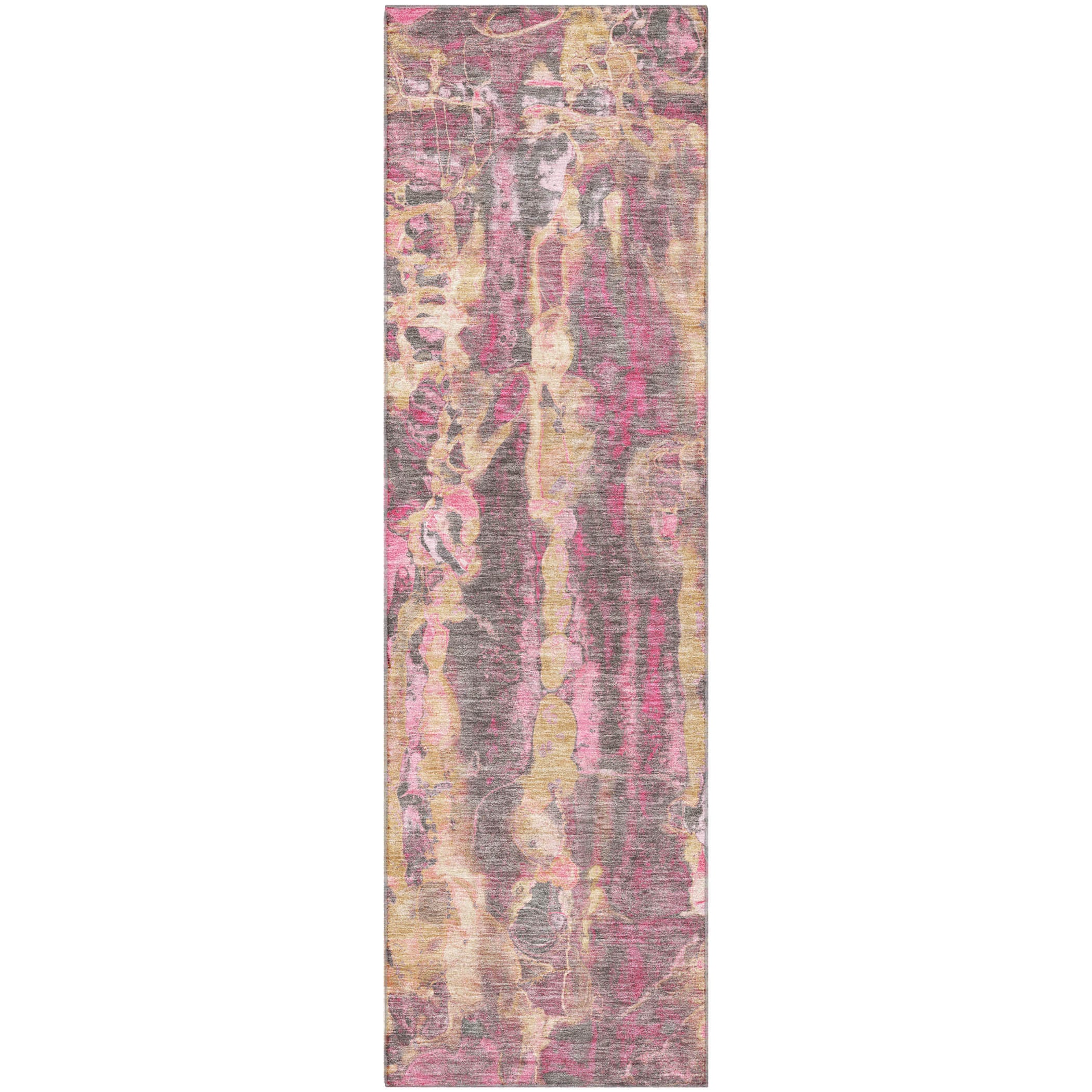 Luang Prabang Machine Washable Transitional Blush Pink Rug 2'3" x 7'6" #shape_Runner